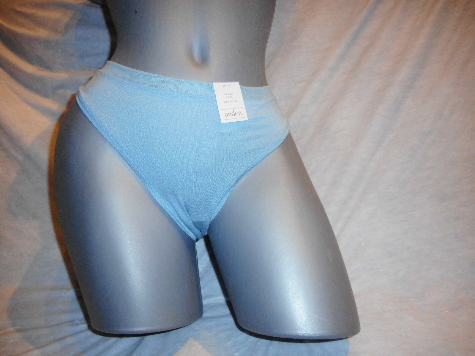 5 pc Auden Red,Blue Thong And Black Seamless Hipster Panty XL