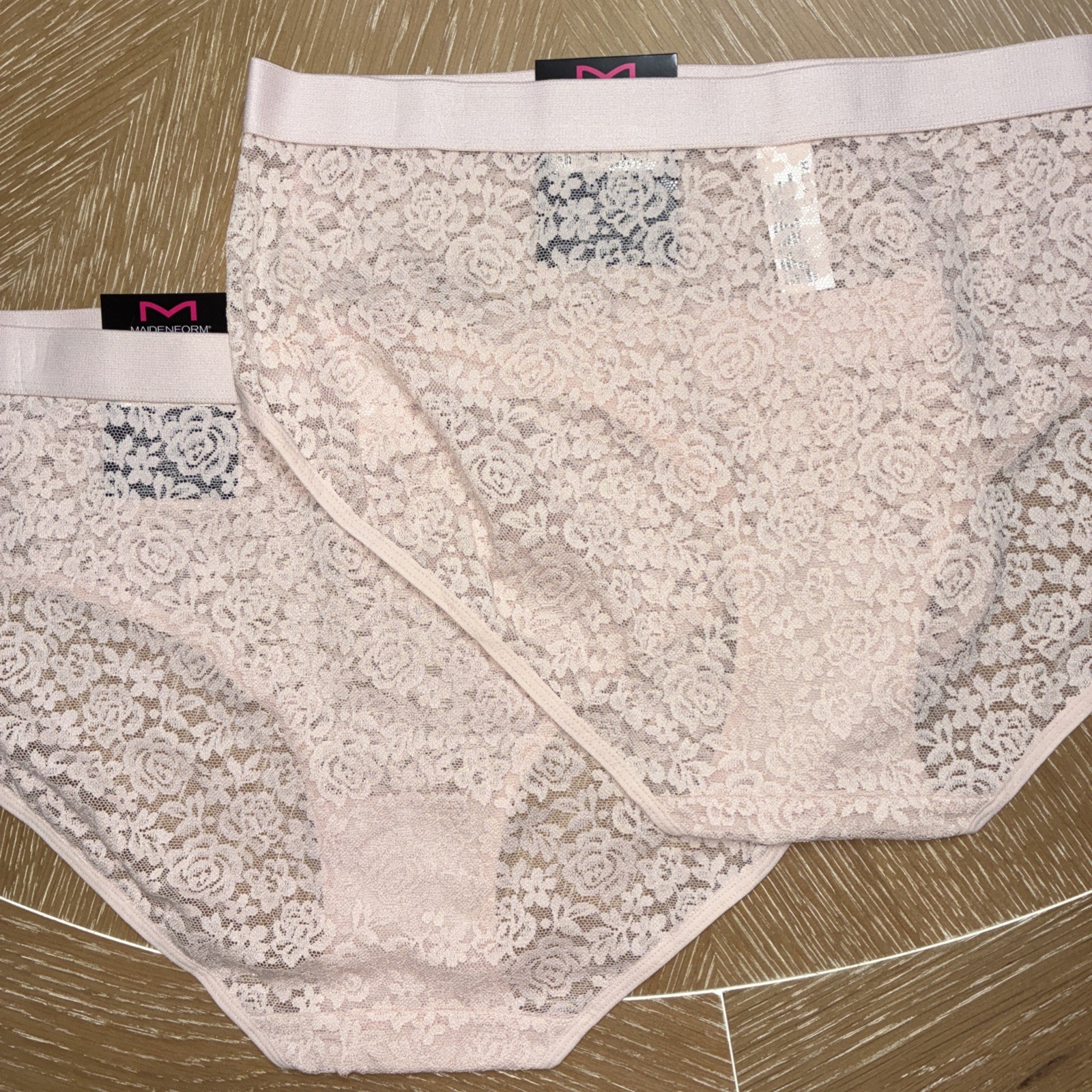Maidenform Lace Brief 2 Pack Women’s Stretch Pure Comfort Panties Size 8 XL