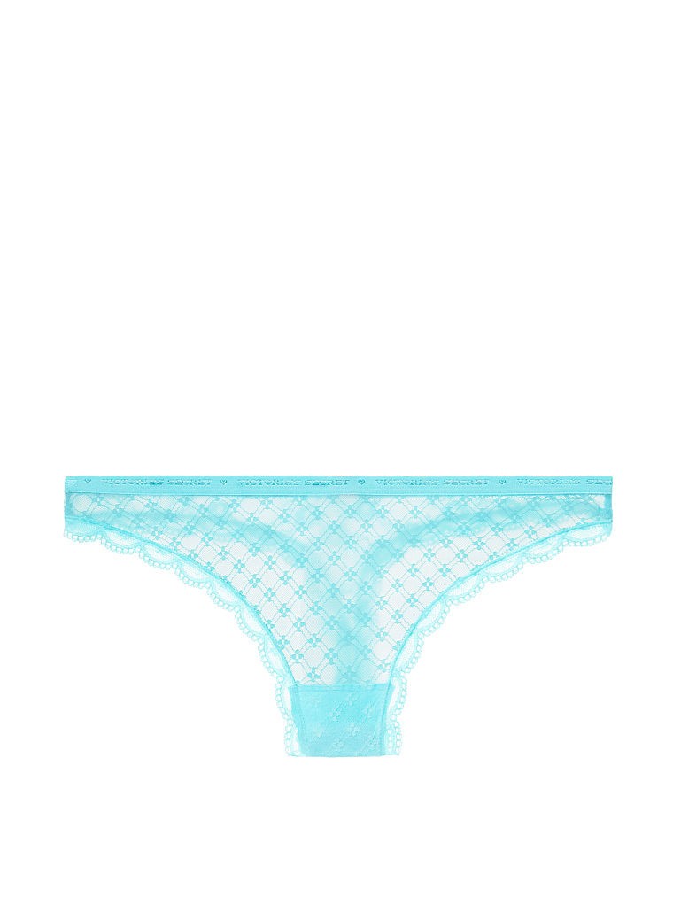 Victoria’s Secret Lace Thong Panty Cool Spring Blue