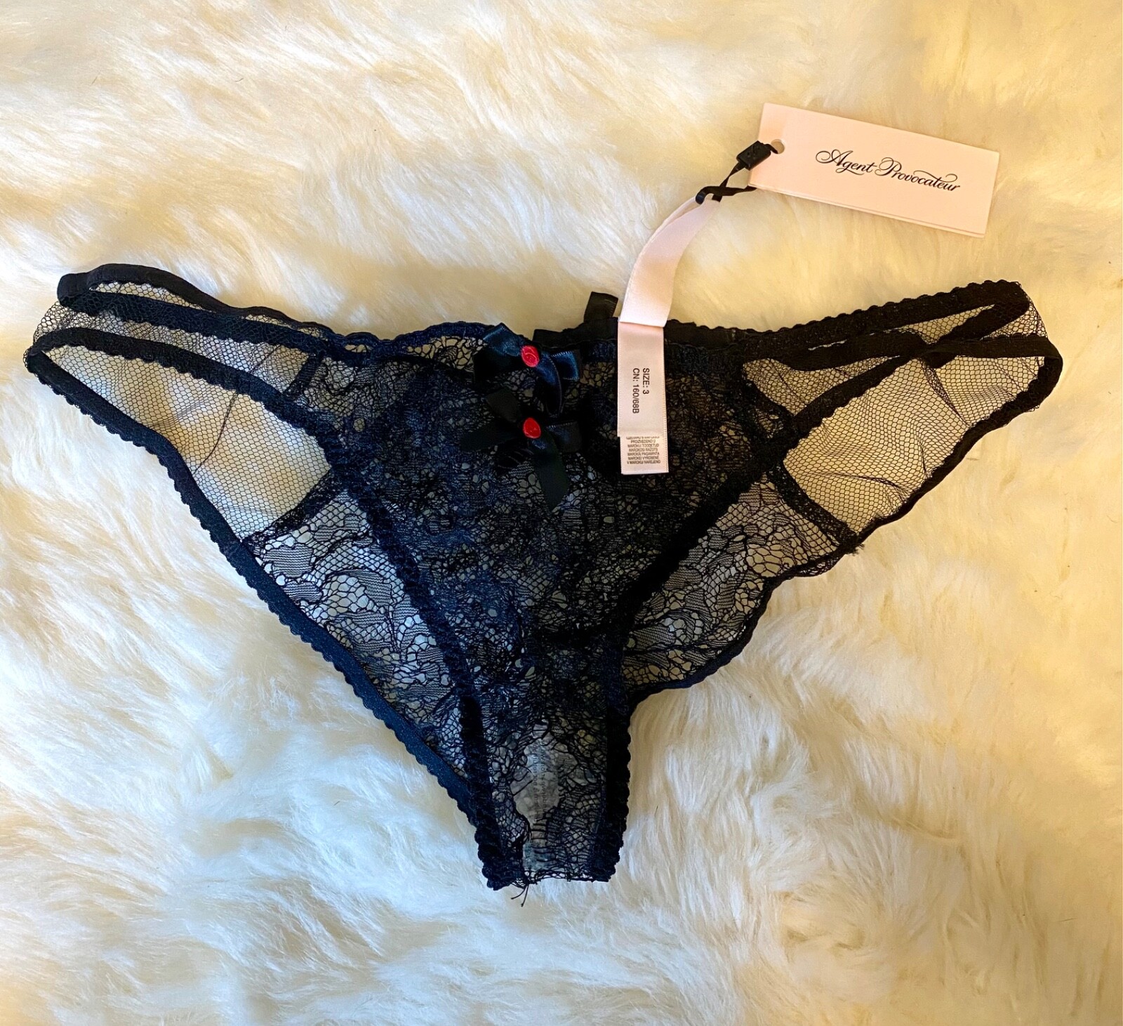 Agent Provocateur Lorna Lace Oevert Black lingerie NIB – Size AP 3 (US 6)