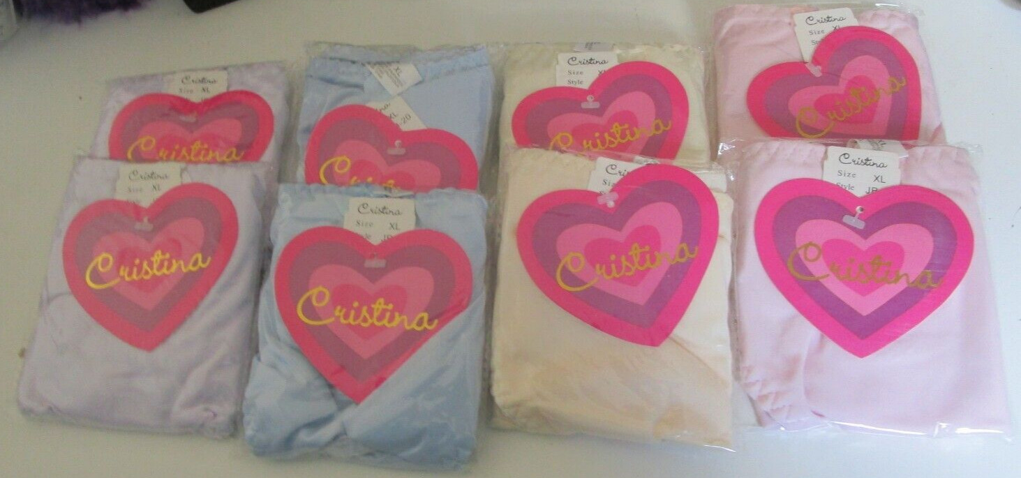 8 Cristina cheeky panties Assorted colors Style JB20 Size L (Juniors) L (Womans)