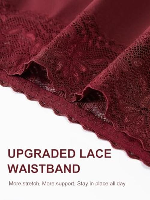 Women’s Cotton Lace Hipster Bikini Underwear, Soft Large A-6 Pack 6 Colors