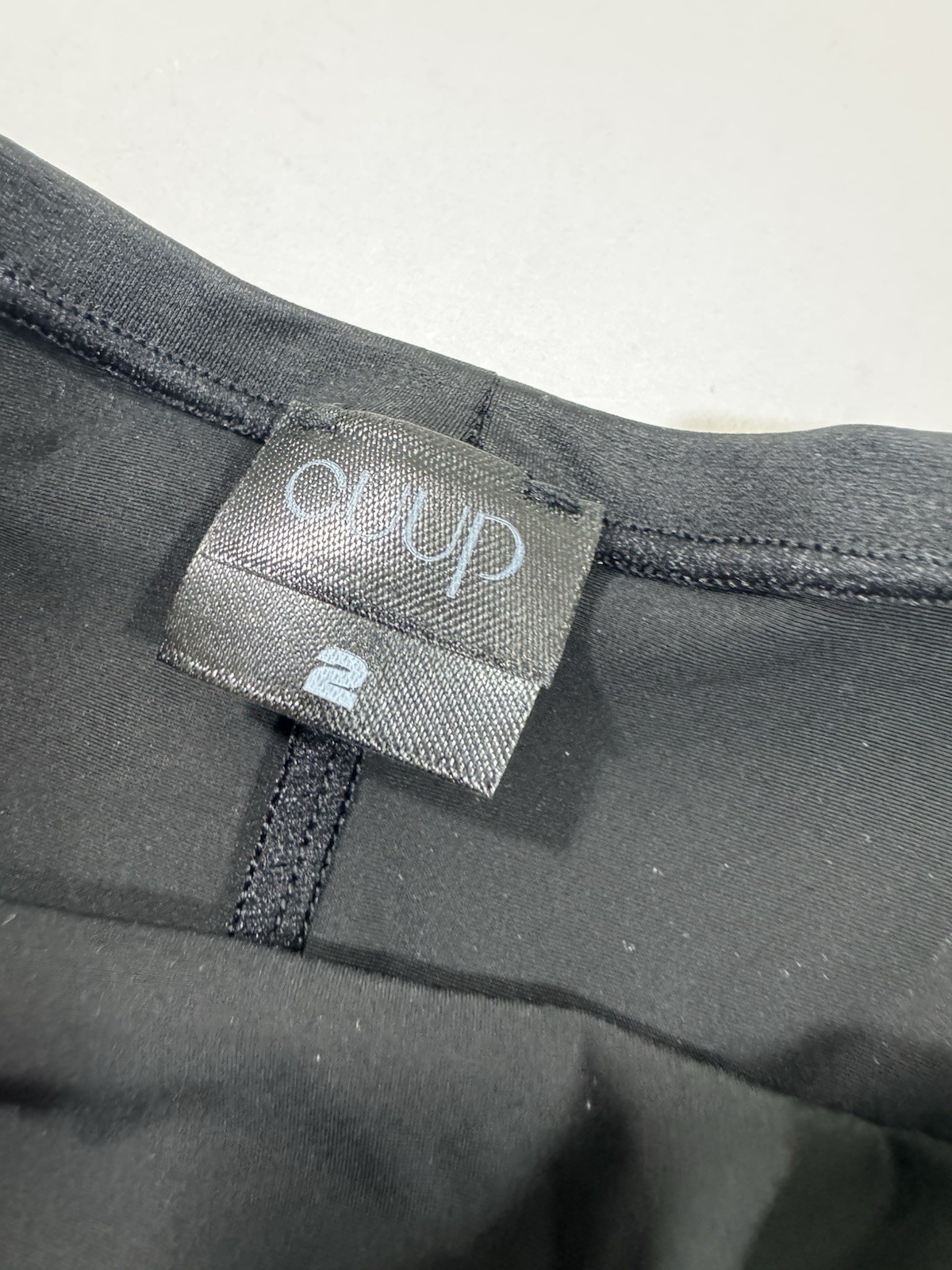 New CUUP The High Waist Satin Panty Black Shine Size 2 Small