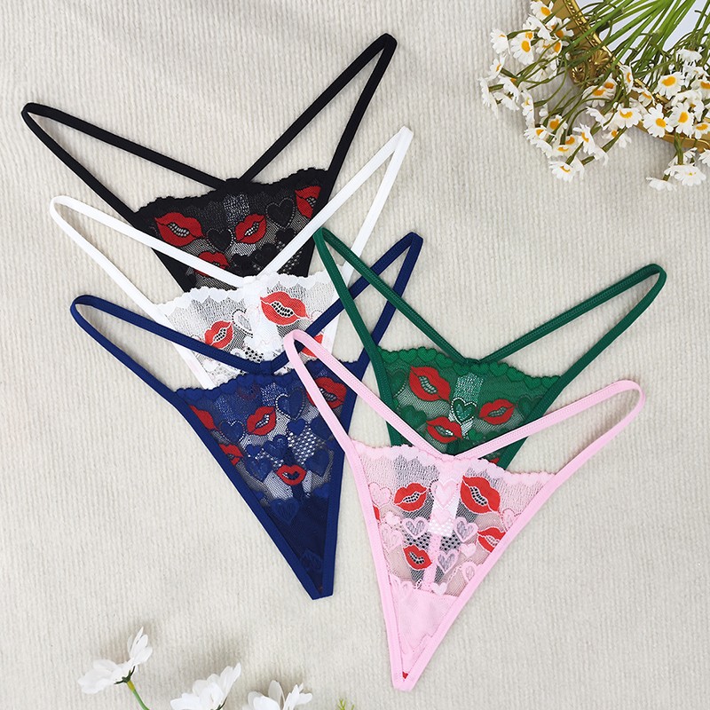 5 Pack Lot Sexy Womens T back Lace Panties Thongs G string Underwear Lingeries