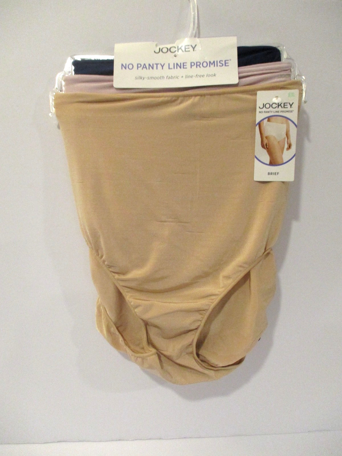 Jockey No Panty Line Microfiber stretch Brief panties 3 pair size 8/XL