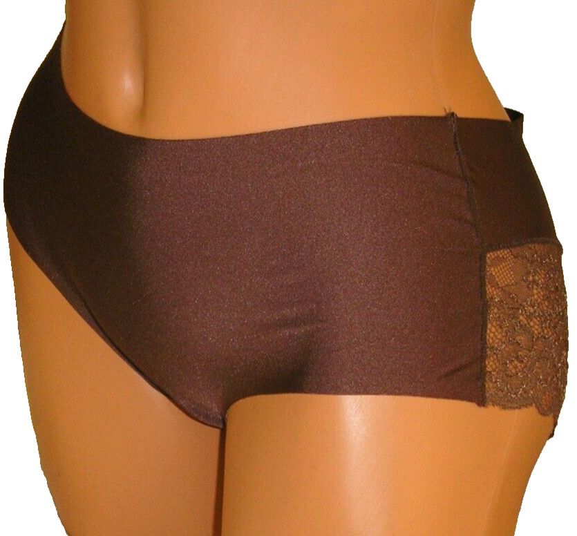 Panties Lingerie Brown Lace Bottom Back Hipster XL Adult Gift