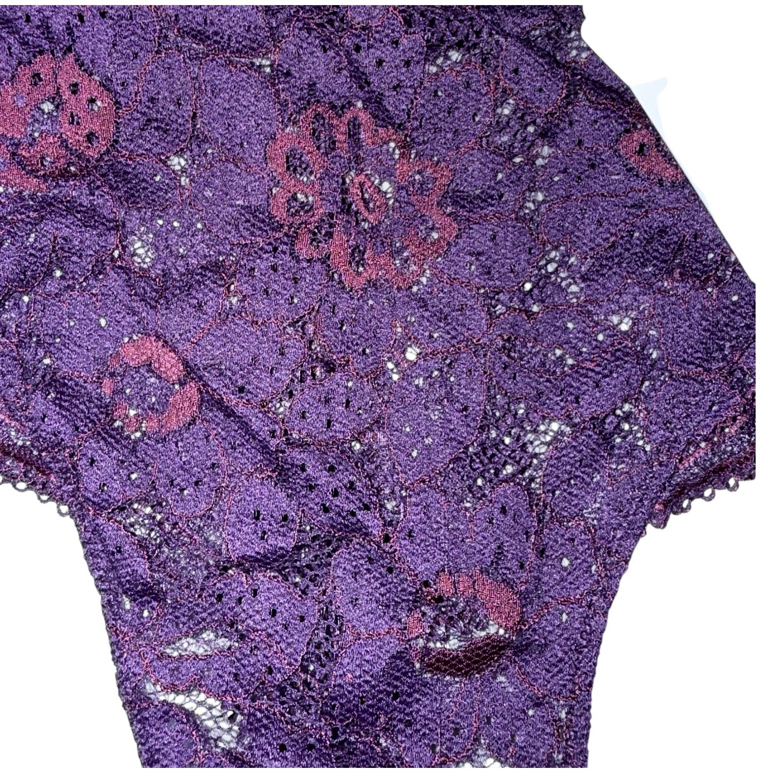 Simone Perele Womens Size 4 Purple Lace Thong NWT