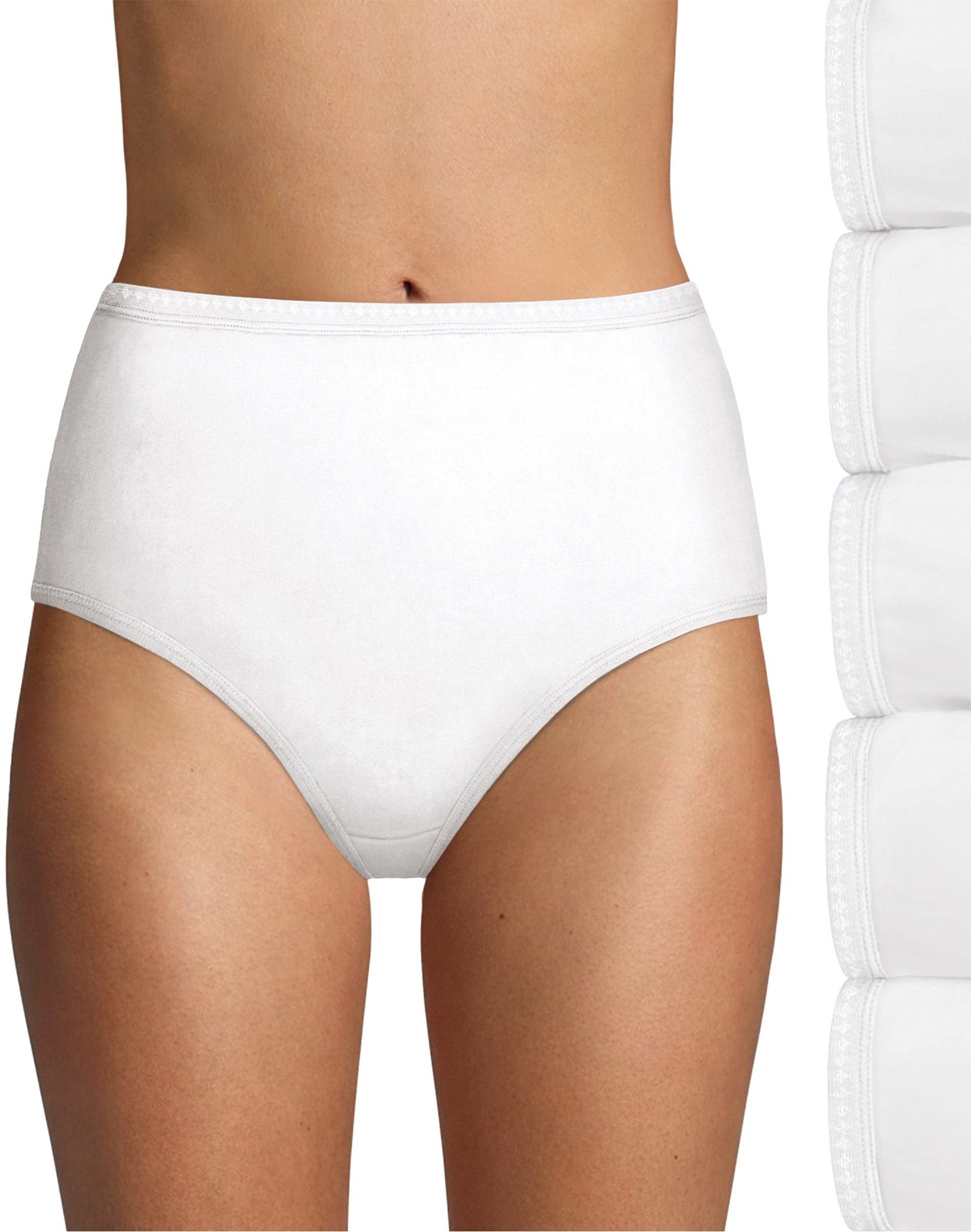Hanes Ultimate Women’s 6-pack Breathable Cotton Panty Briefs White 6