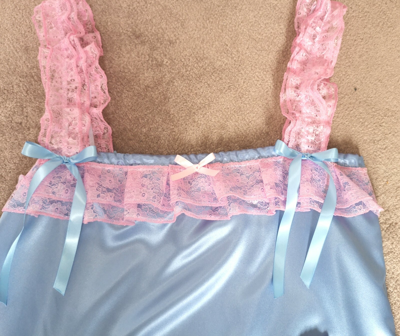 🌸MADE TO ORDER* “Satin Sissy” Camisole top with matching knickers any size
