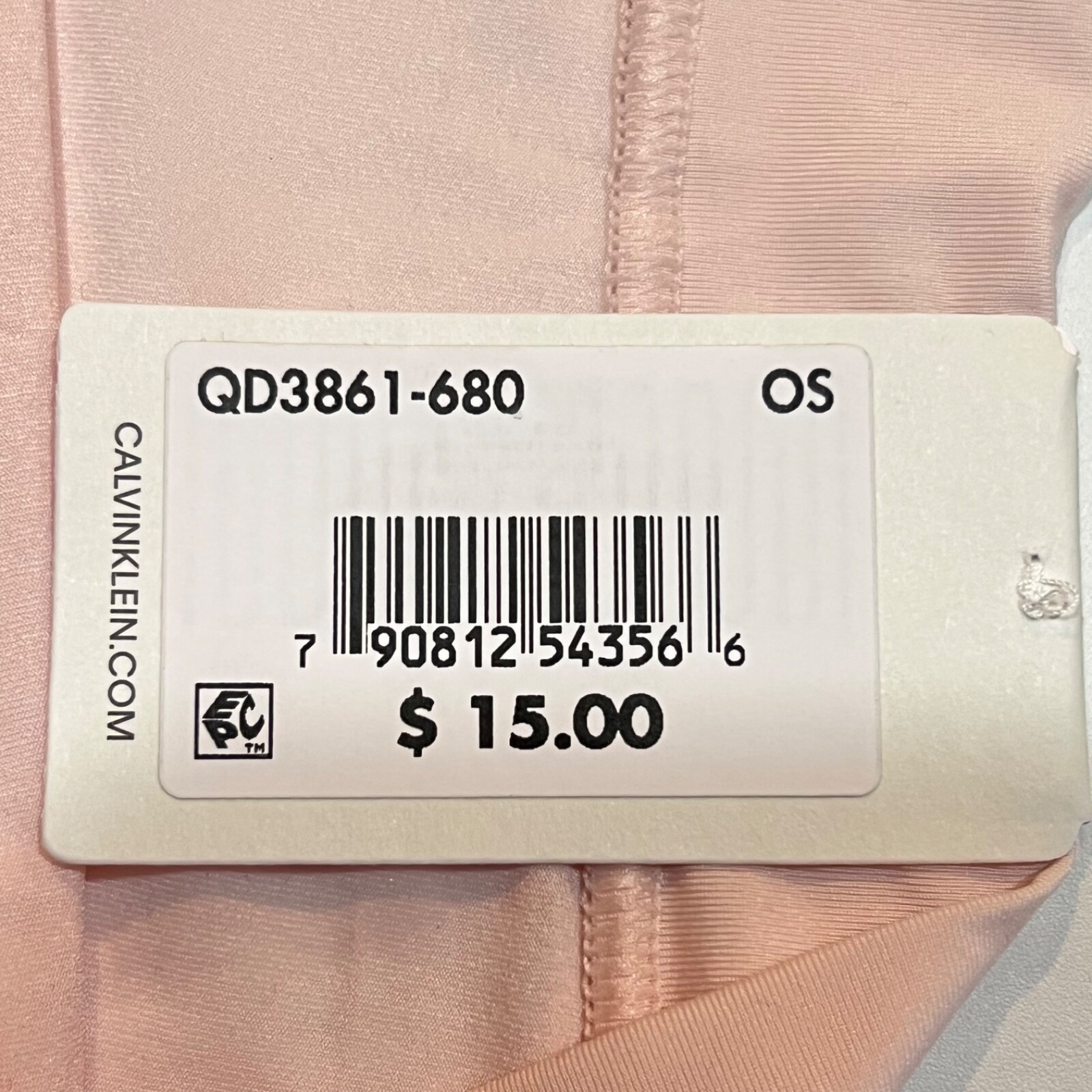 NWT CALVIN KLEIN High Waist Thong Sz OS (Fits XS-S-M-L-XL) Pink Stretchy