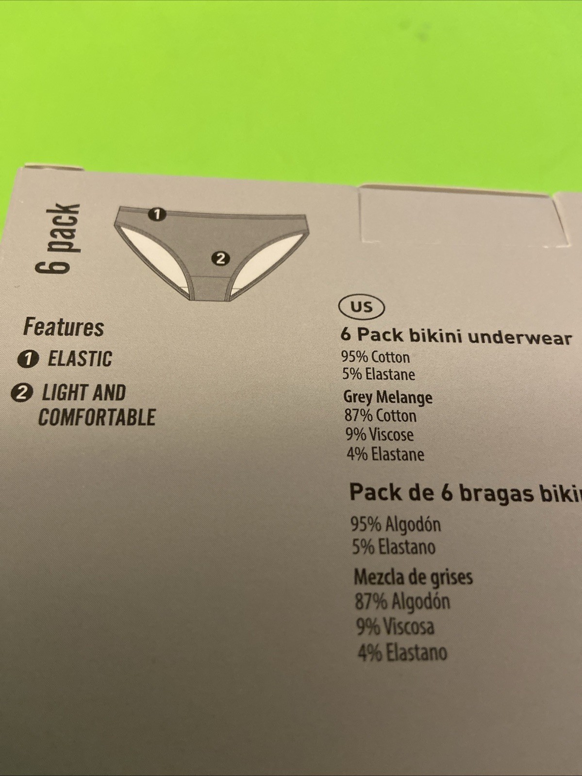 SERRA PACK OF 6!!! Assorted Bikini Underwear / Large