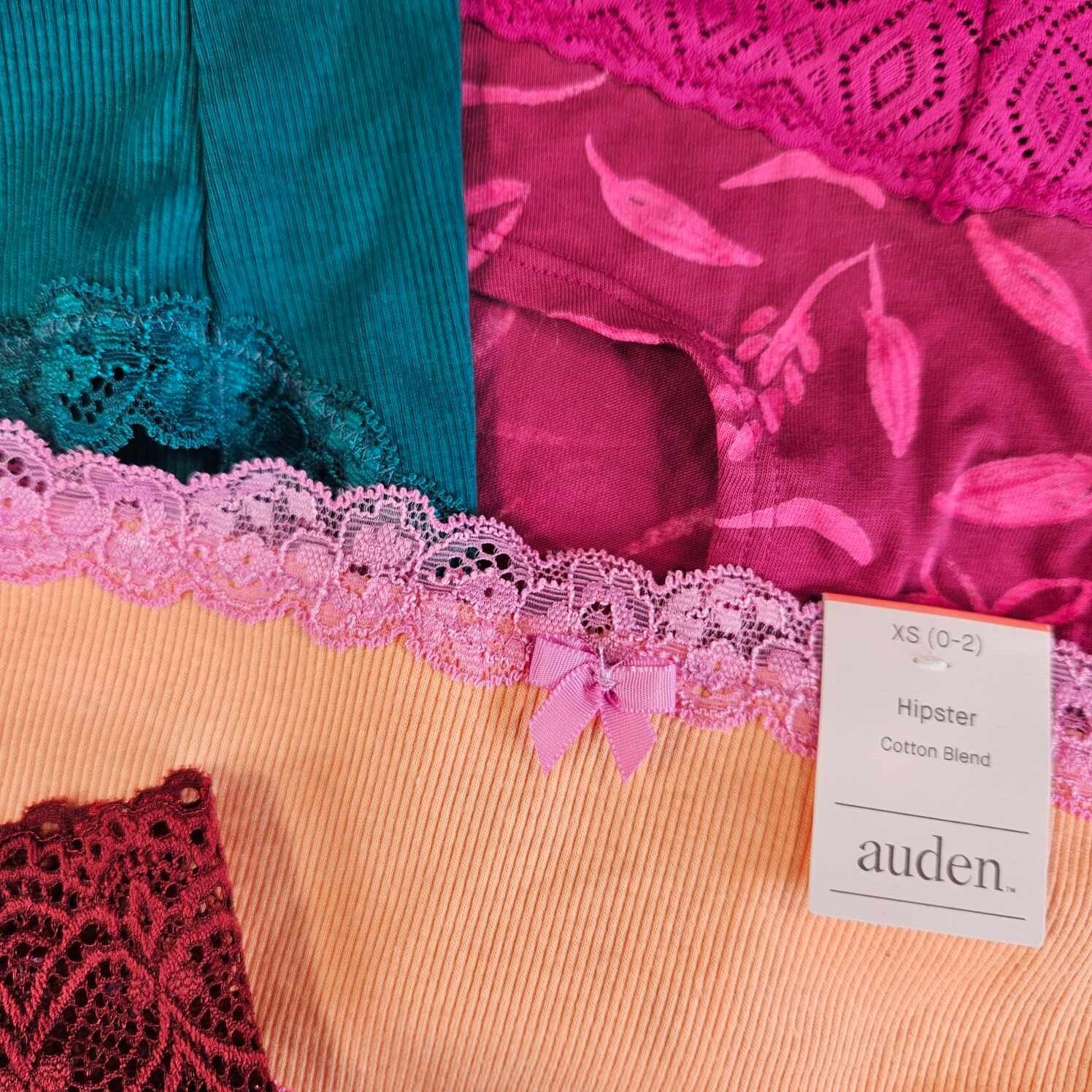Auden 5pk Assorted Lace Hipster Underwear Womens X-Small Stretch