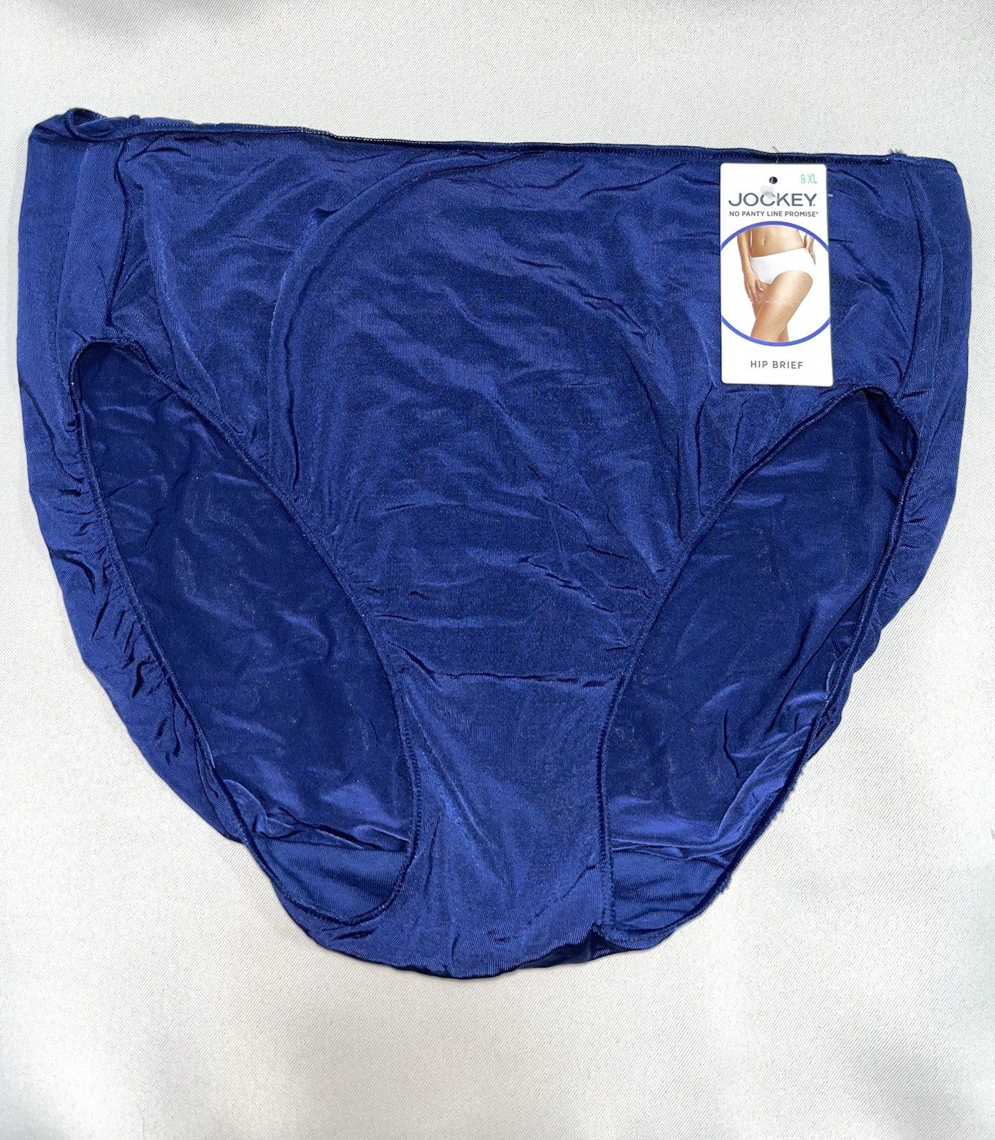 JOCKEY Women No Panty Line Promise Hip Brief Underwear Navy Blue 1372 Size 8-XL