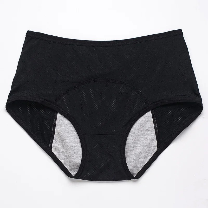 2Pcs Period Underwear Leak Proof Menstrual Panties Women Ice Silk Safety Briefs
