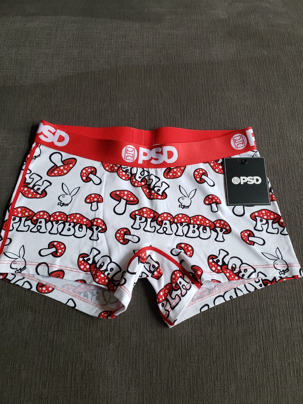 PSD Playboy Bunny Shrooms Boyshorts Women’s Small Stretch Underwear BRAND NEW!