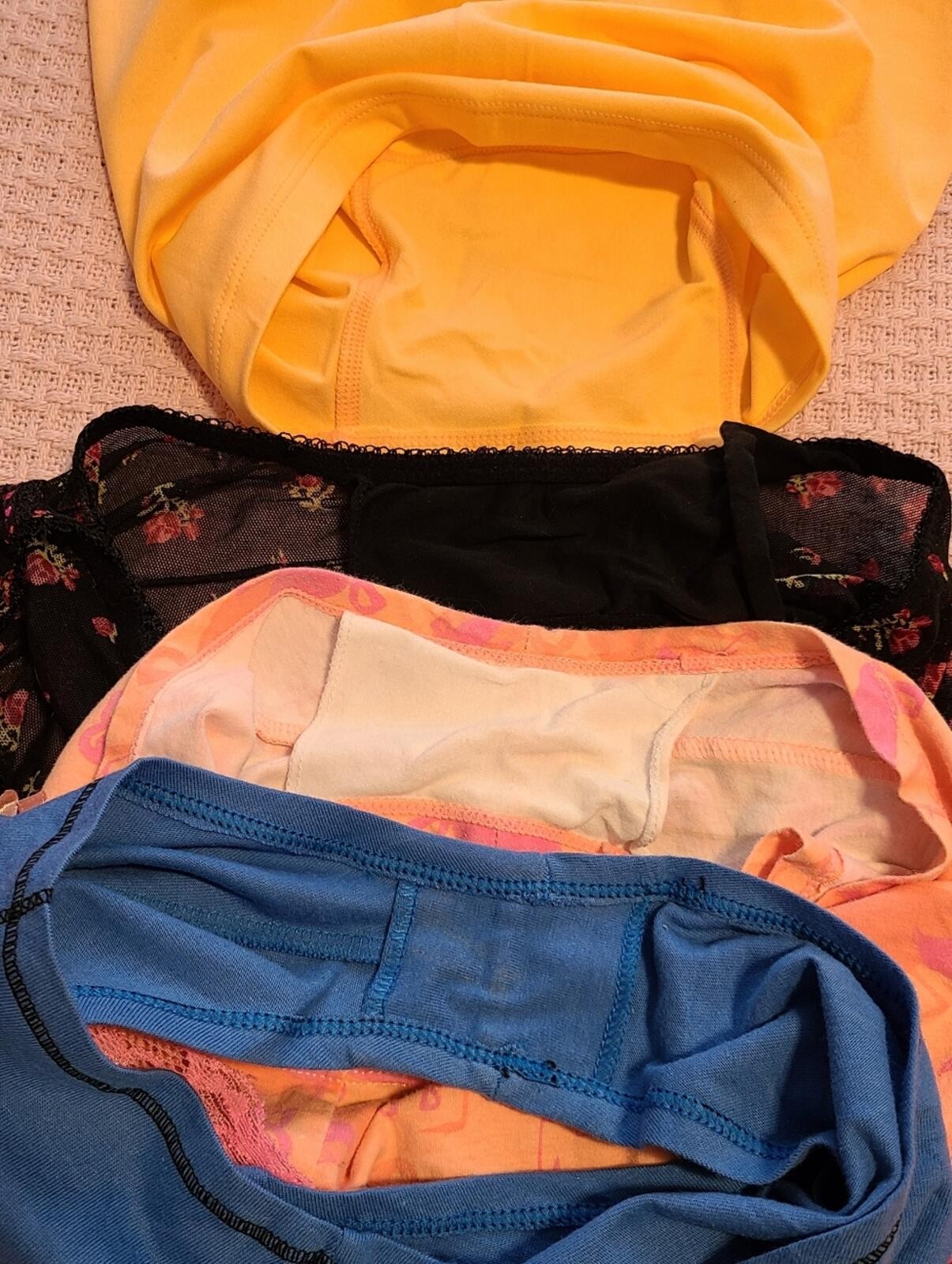 Lot of 6 Colorful Y2K Retro Cheeky Hipster Panties Size XL Assorted