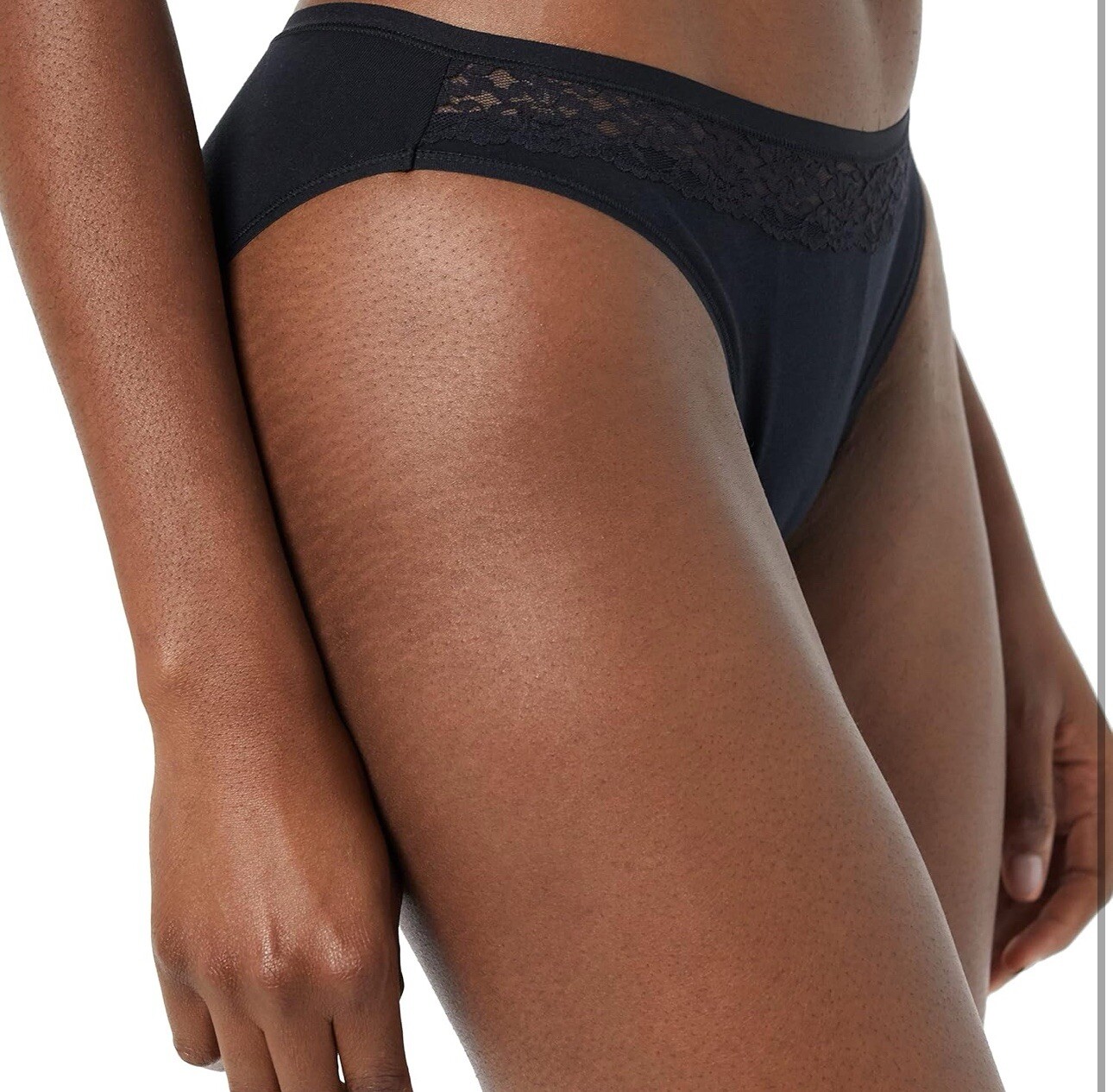 Amazon Essential 4 Pack Cotton & Lace Bikini Underwear Women’s XS Black