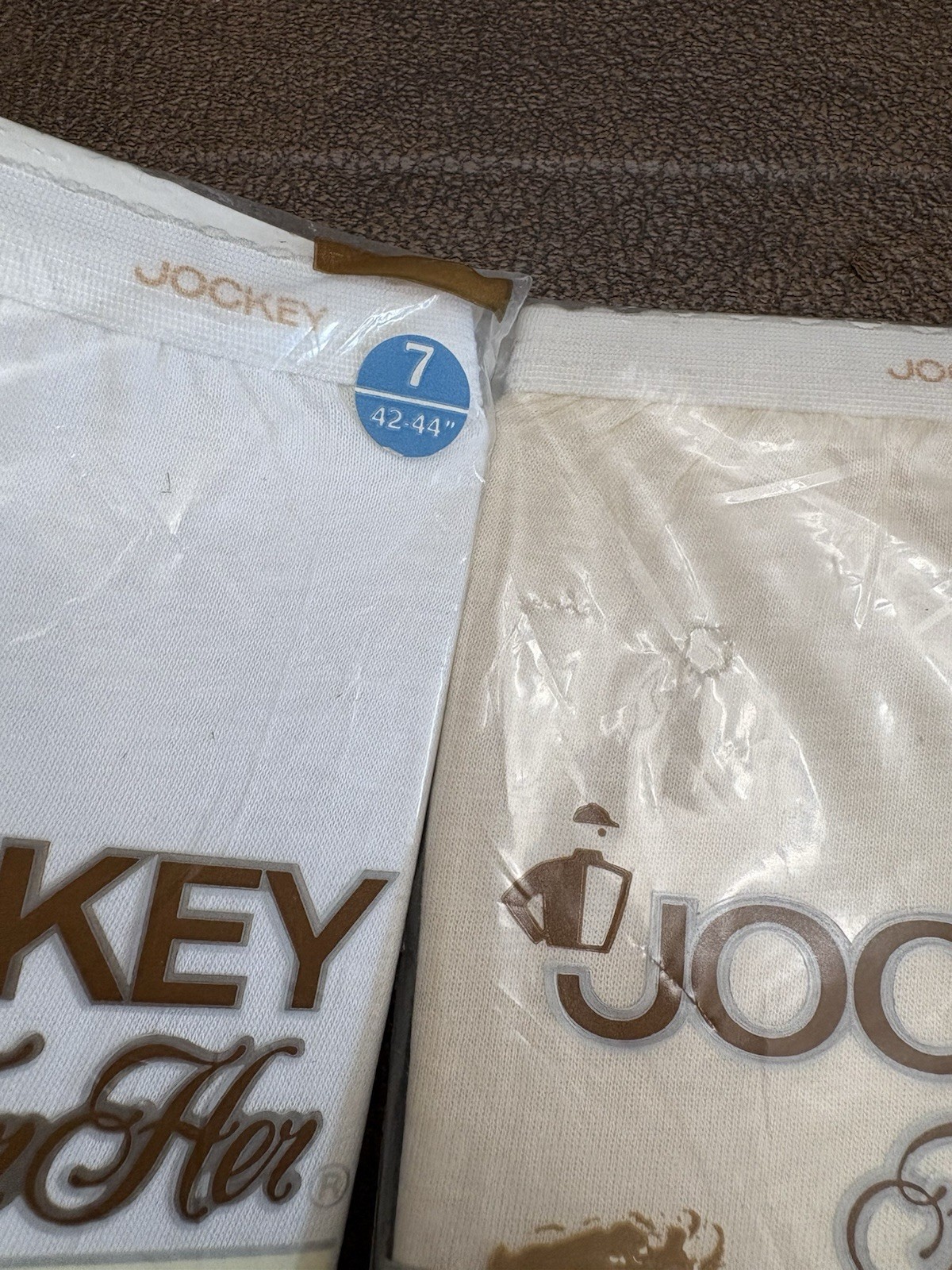 NOS Jockey 1987 combed cotton Brief panties Nip 2 Pcs Size 7 Women Vintage