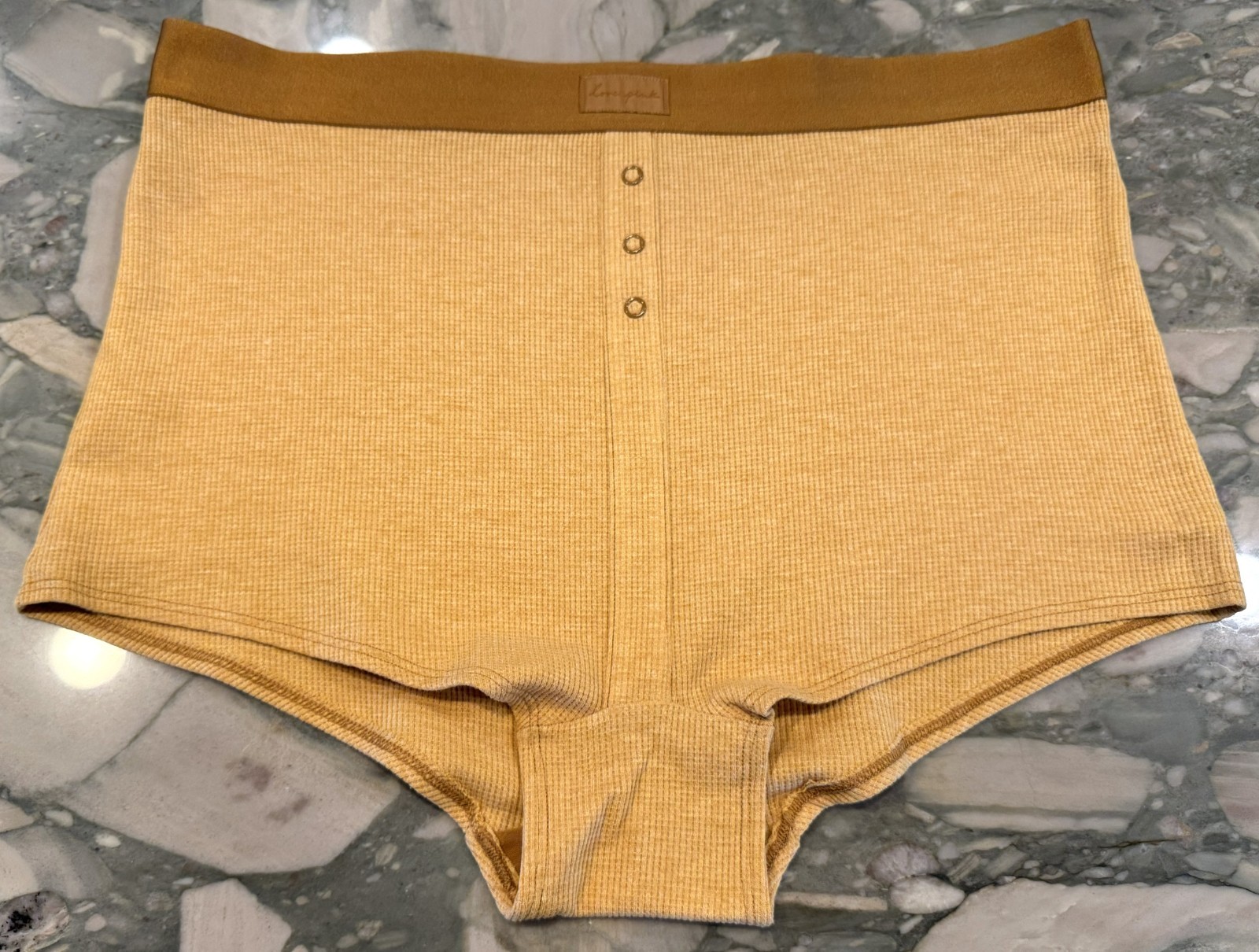 NEW Victoria Secret PINK High Waist Shortie Boyshort – WAFFLE – Warm Brown – XXL