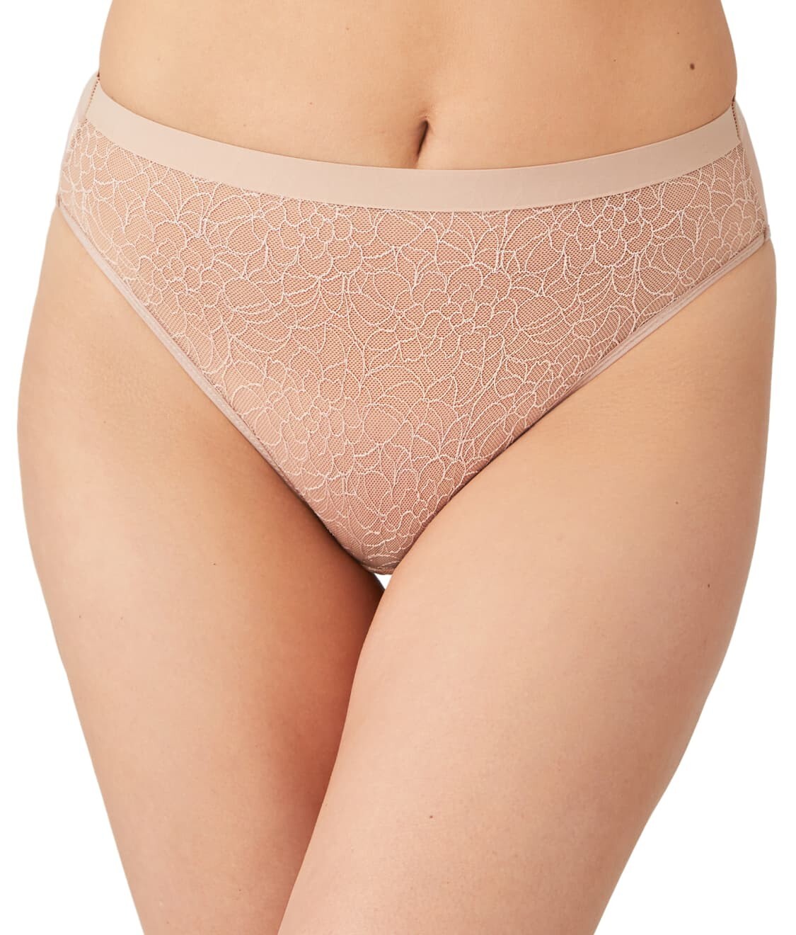 WACOAL ALL EDGE HI-CUT BRIEF WOMEN PANTY #841341, XL, ROEBUCK, NWT $28