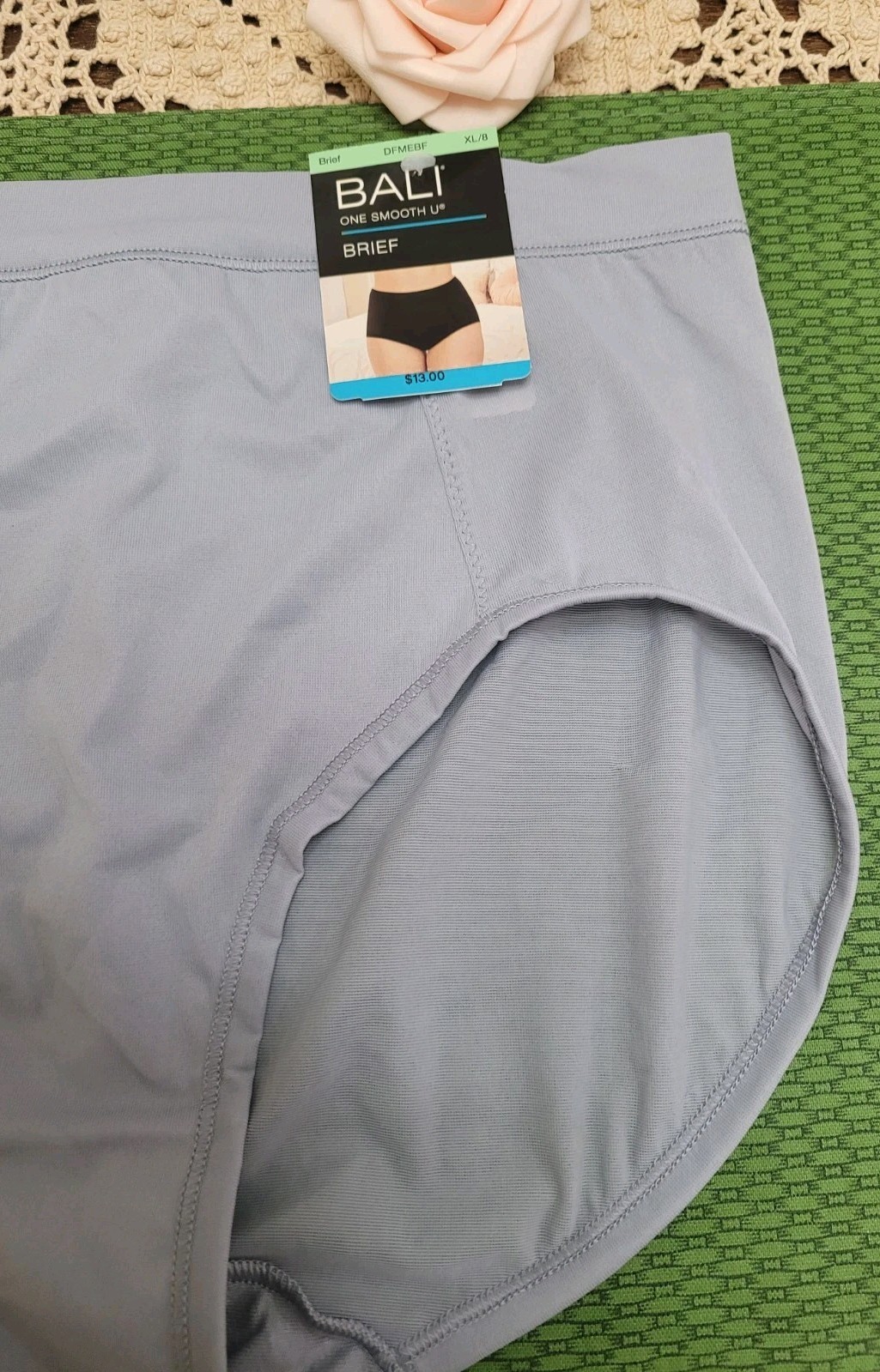 BALI One Smooth U Brief Panty DFMEBF Size XL GLO BLUE nwt $13.00