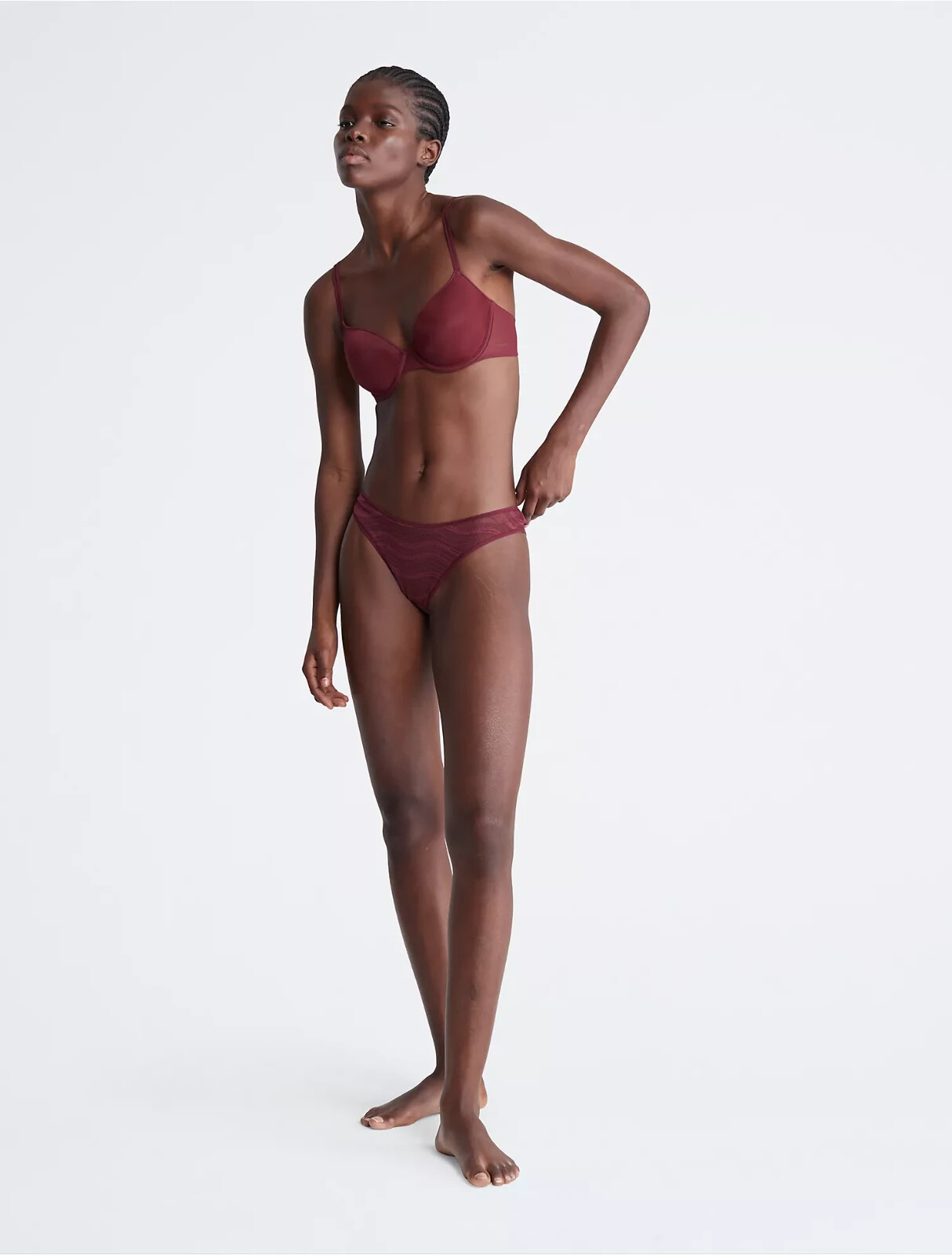 === Calvin Klein Size (SMALL) ALLOVER LACE BIKINI QD3972-602