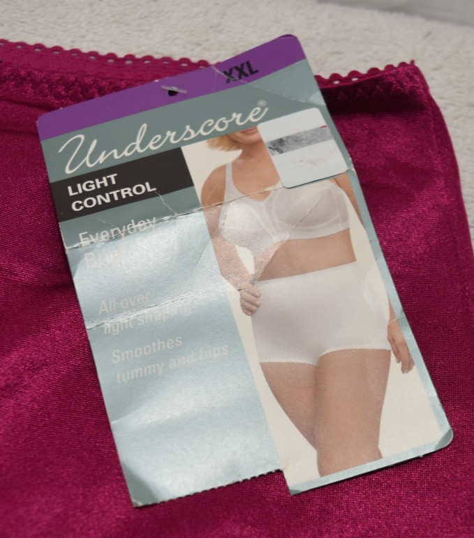 NWT Underscore Vintage Melrose Fuschia Light Control Brief XXL 2X 2XL