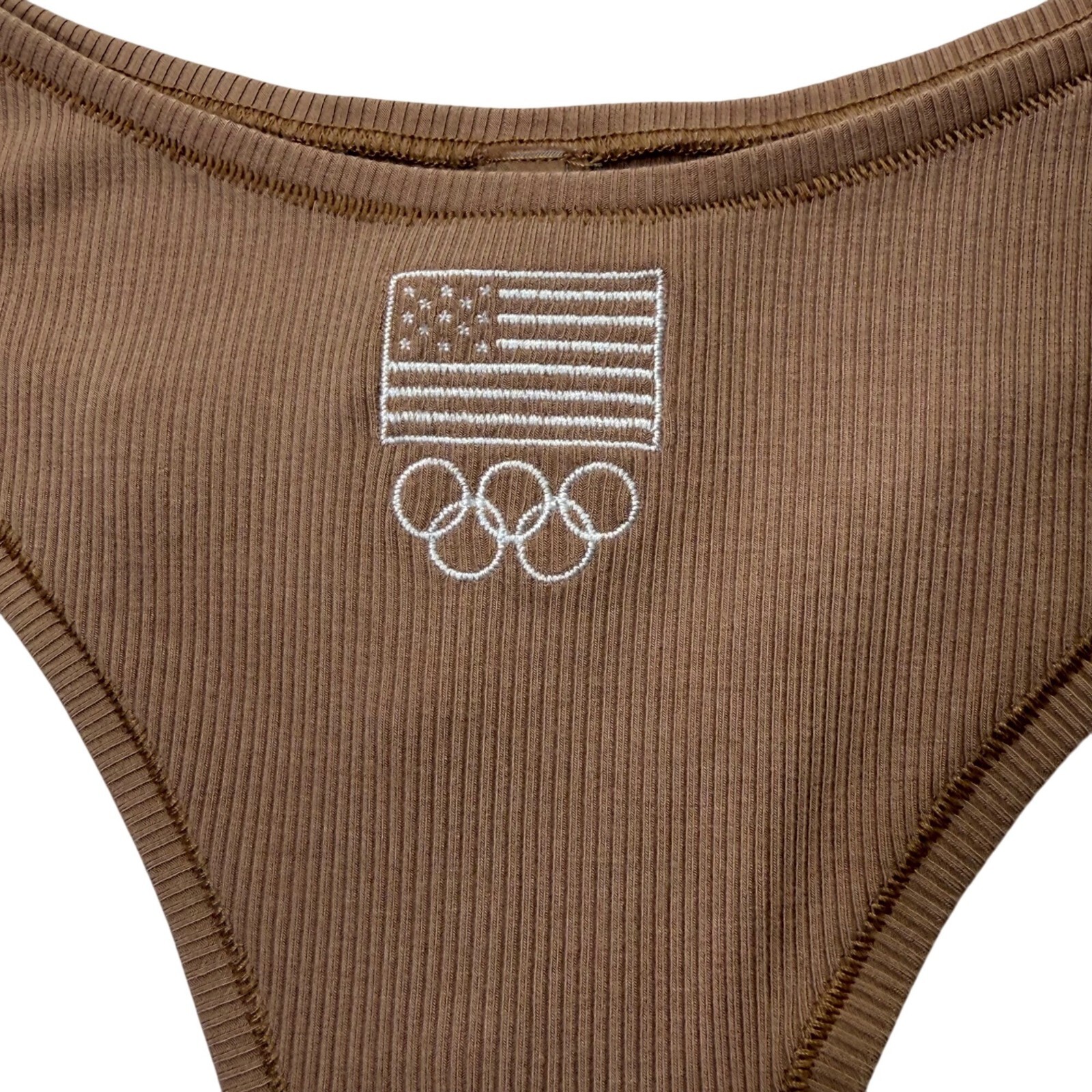 SKIMS Soft Lounge Rib Dipped Thong Team USA Sienna 2X