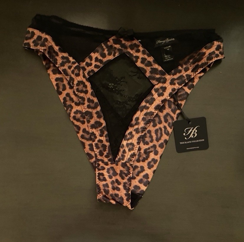Honey Birdette Marilyn Leopard High Waist Brief Size L