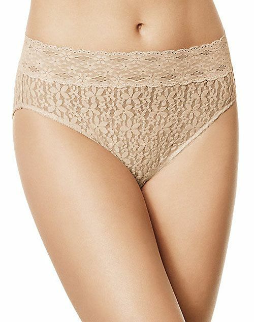 Wacoal 278157 Women Halo Lace Hi-Cut Brief Panty US XL