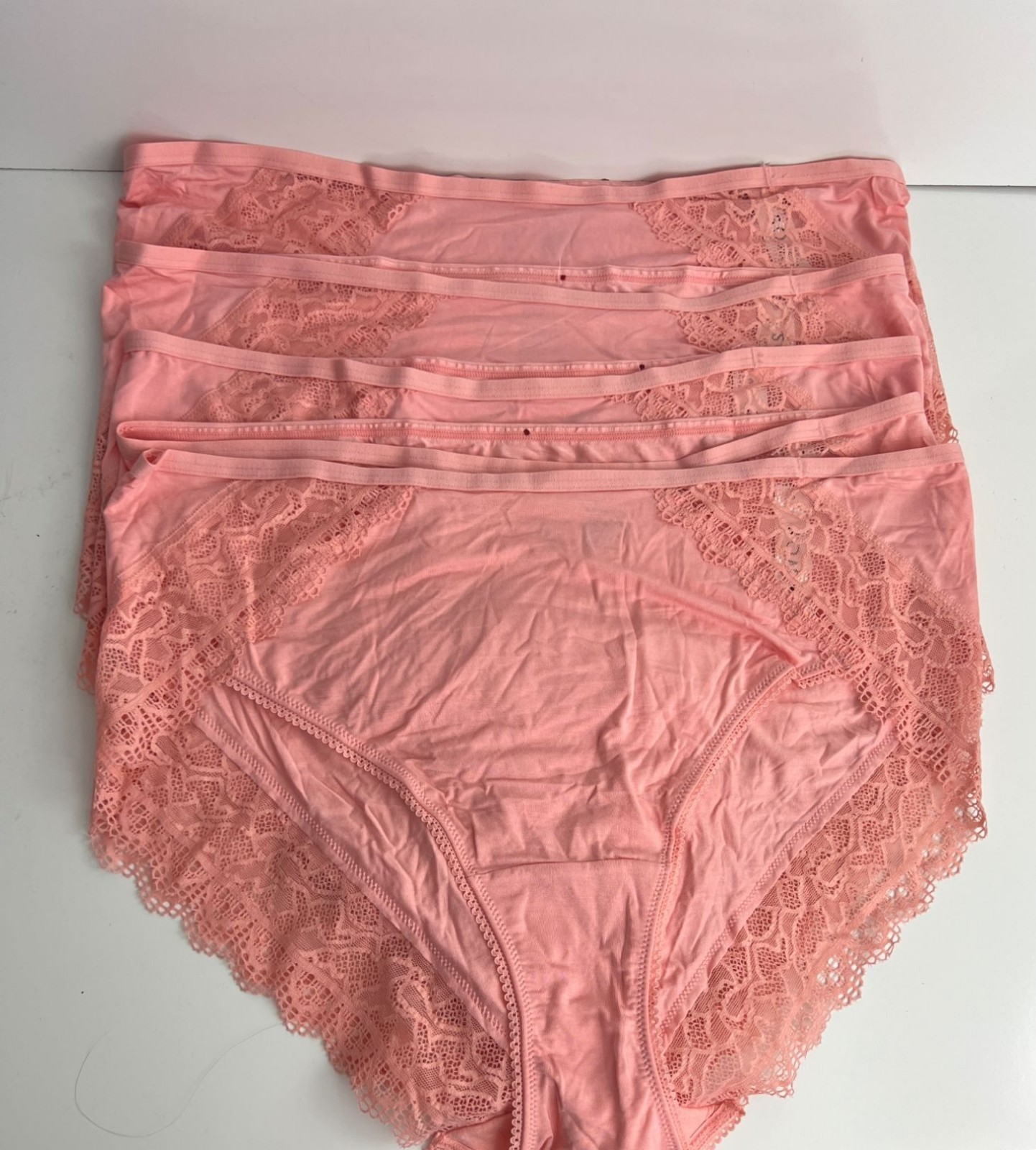 Soma Embraceable Lace High Leg Briefs Panties Size XXL Pink Peach NWT
