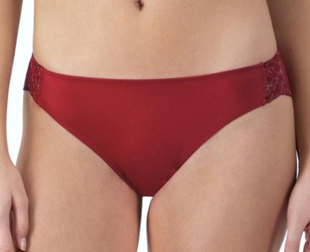 MAIDENFORM Comfort Devotion Red Rose Gold Lace Back Tanga Panty Womens M 6 XL 8