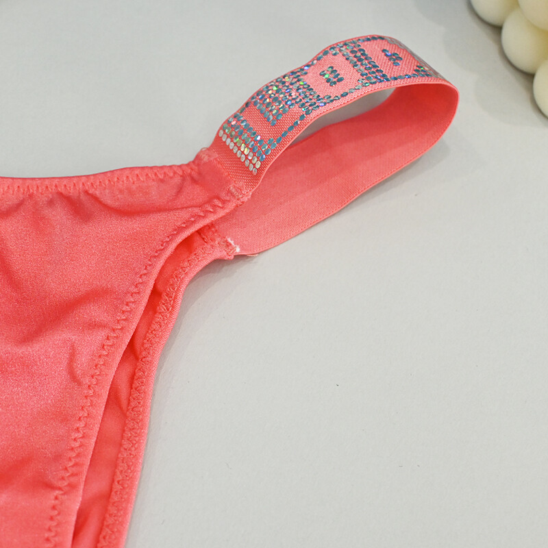 5 Packs Lot Sexy Womens Satin Panties Thong Brief Glitter Low Waist Underwear