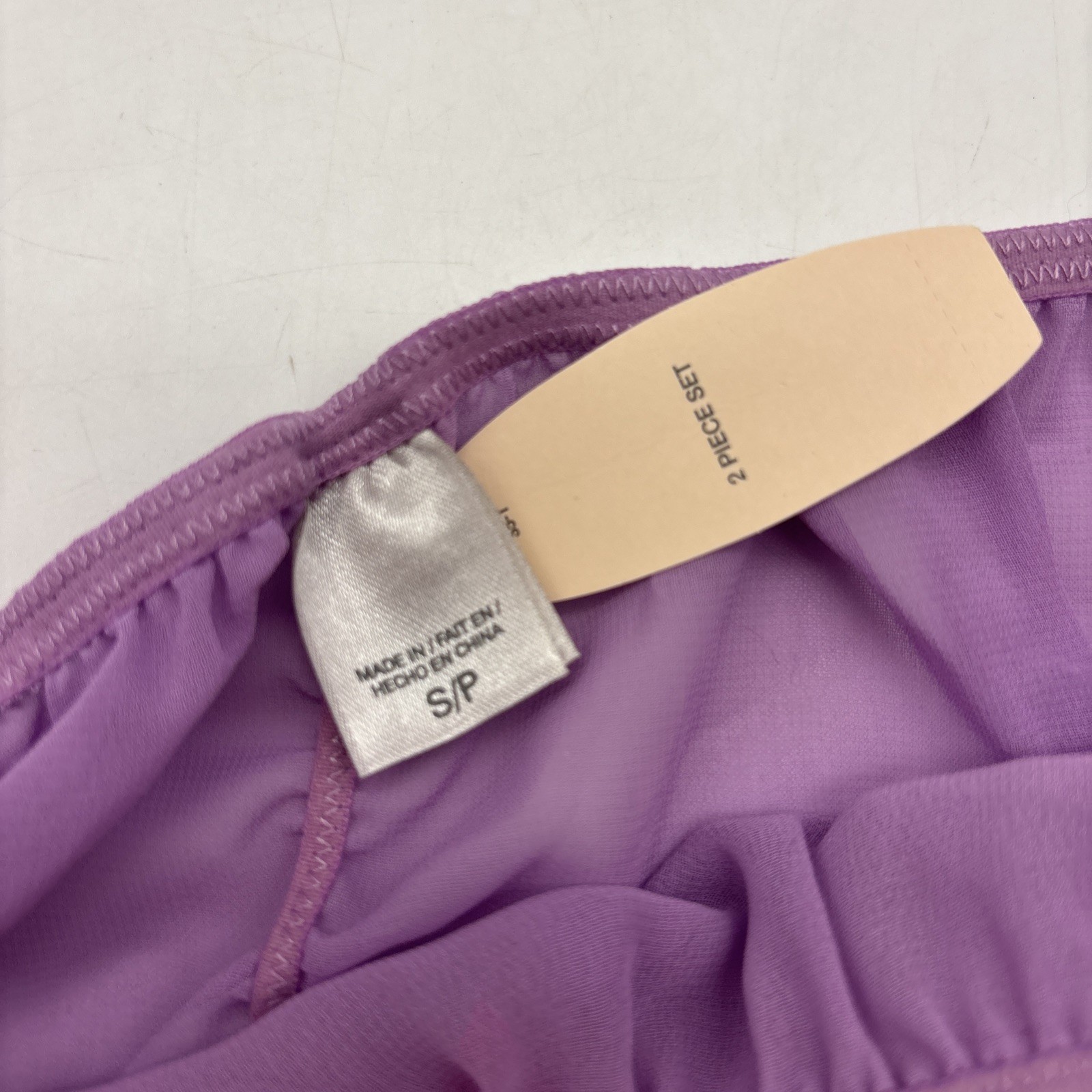 Victoria Secret Embroidered Polka Dot Babydoll & Panty -purple lavender S/P NWT
