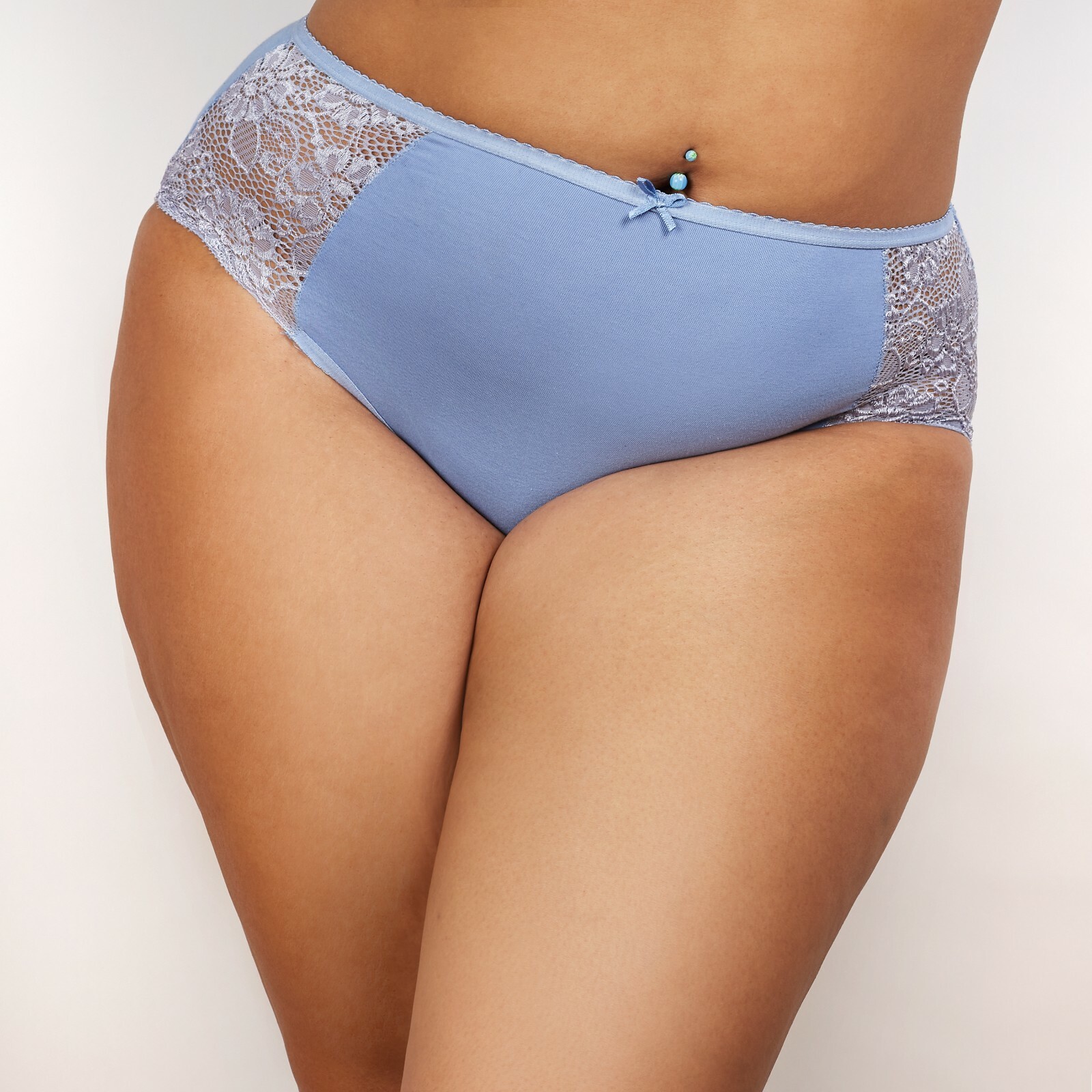 WOMENS MIDI BRIEFS COTTON LACE KNICKERS SEXY LADIES UNDERWEAR PLUS SIZES 14-32