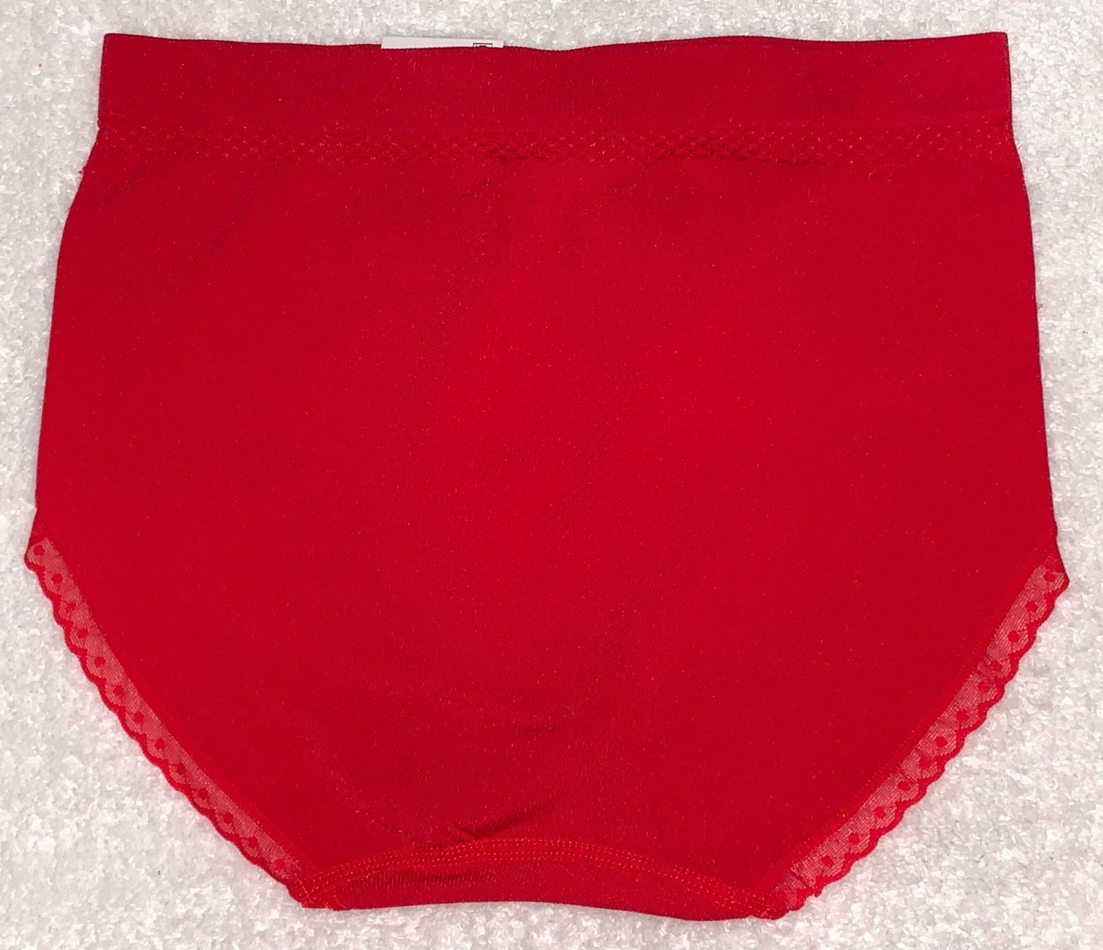 WACOAL B Smooth Pretty Seamless Lace Trim Cherry Red Brief Panty Womens Sz S 5