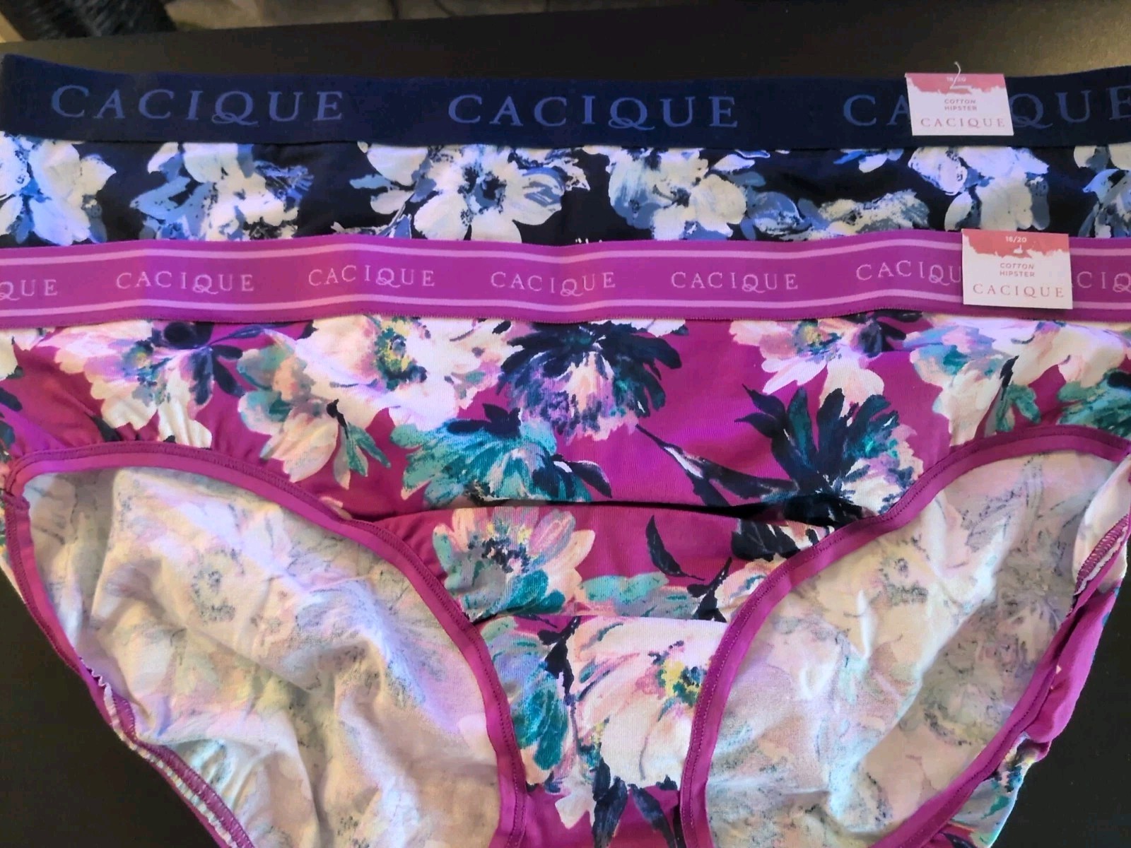 Lane Bryant Cacique 18/20 Floral HIPSTER Set 2 Panties NEW W TAG