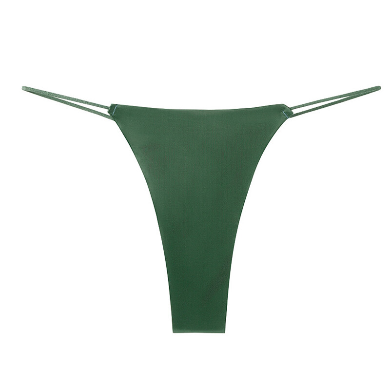 1/6 Pack Lot Womens Satin Silky Thong G-string Panties Underwear Seamless Bottom
