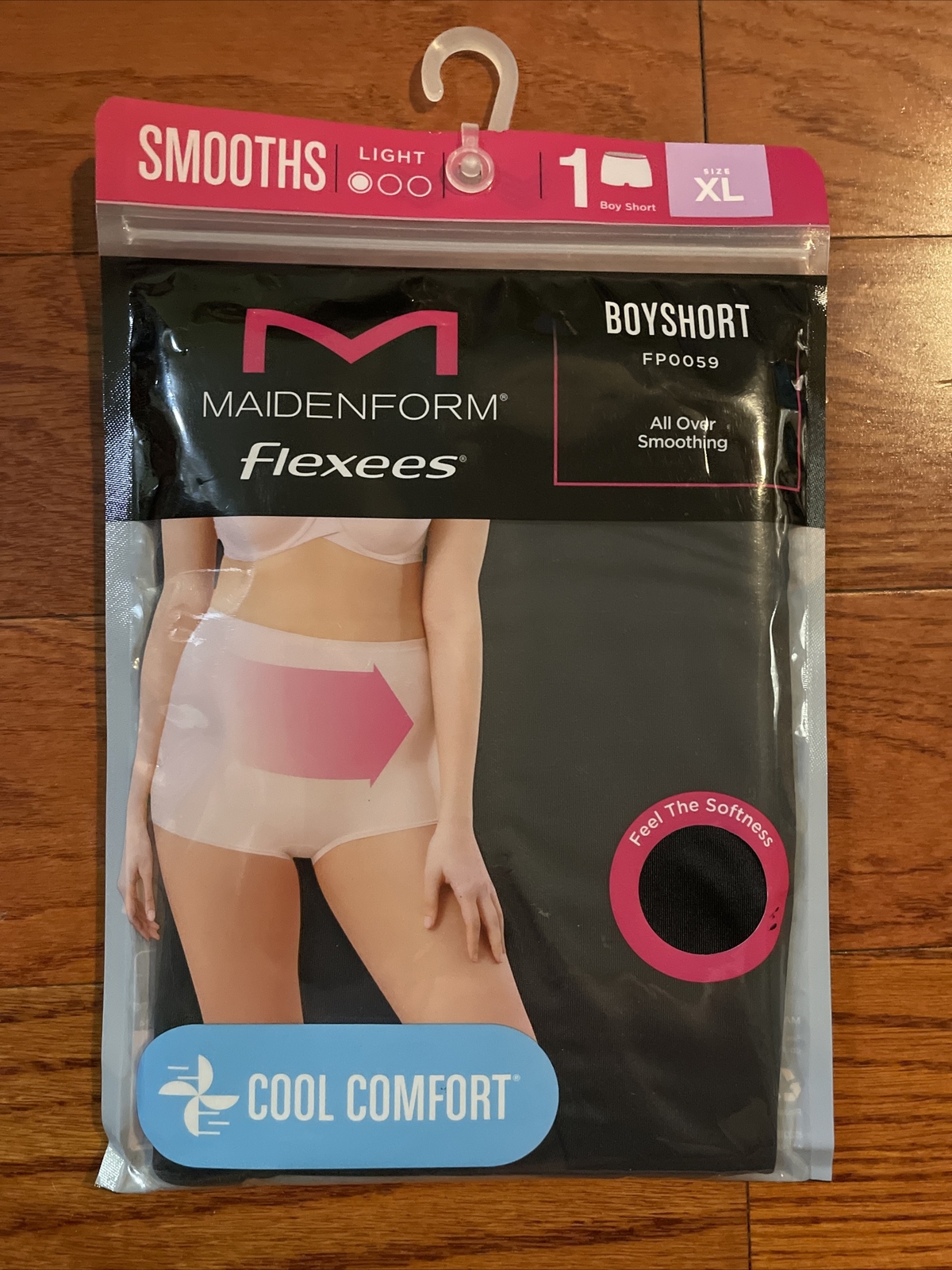 NWT Womens Maidenform Flexees Black Boyshort Slip Panty Size XLarge