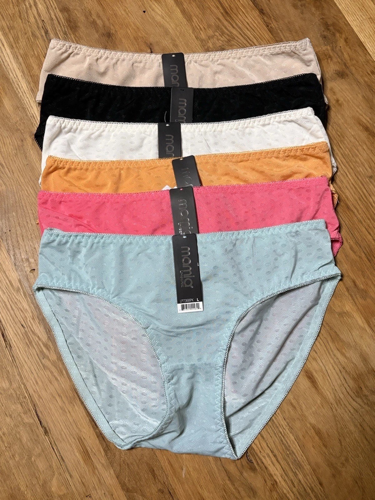Mamia Women’s Stretch Brief Panties 6 Pack