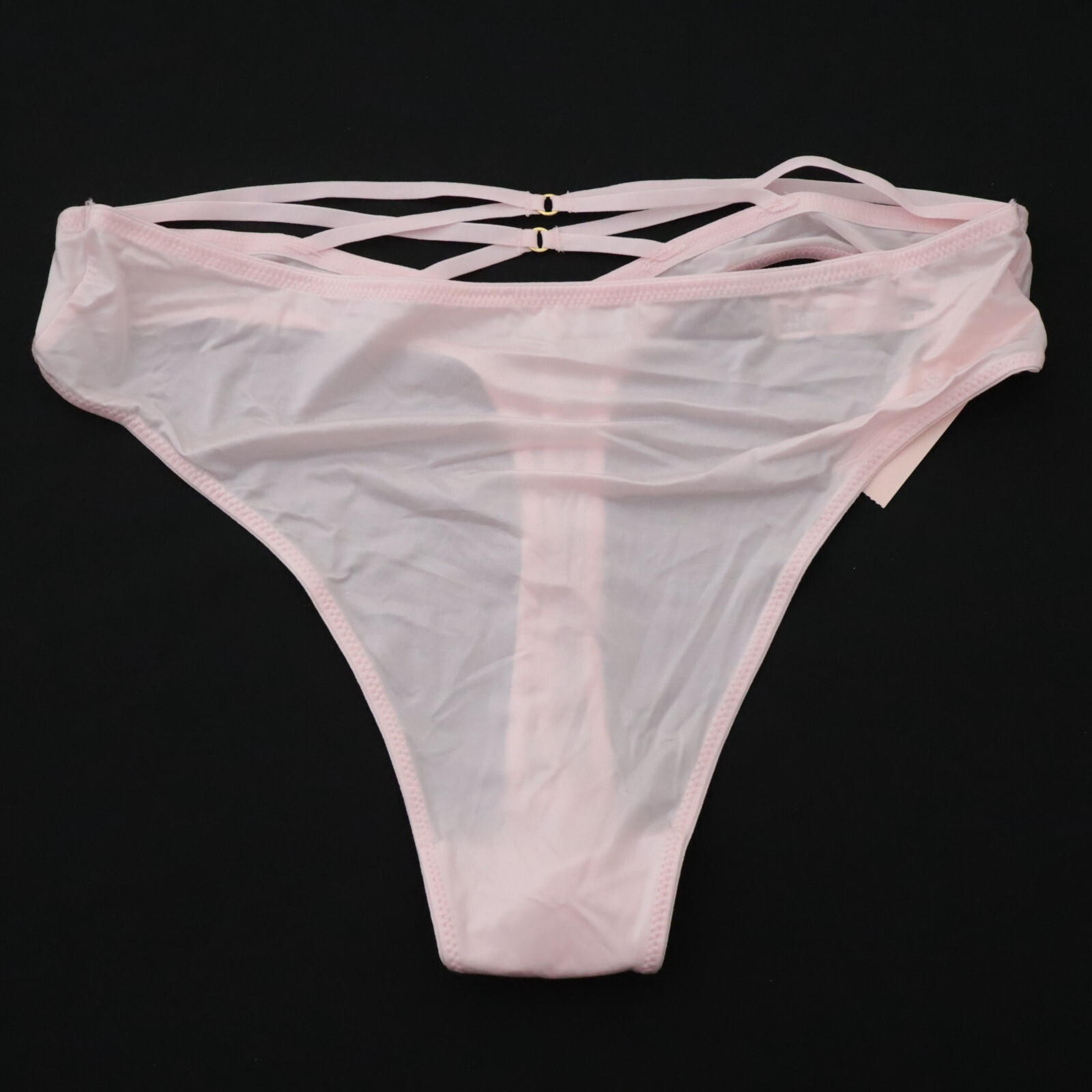 Victoria’s Secret VERY SEXY Smooth Satin High Waist Strappy Thong Panty M L