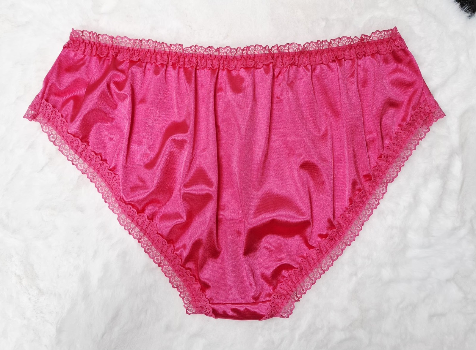 💖 Pink Silky Soft Glossy Stretch Satin Comfort Sissy Panties Briefs S UK 8-10