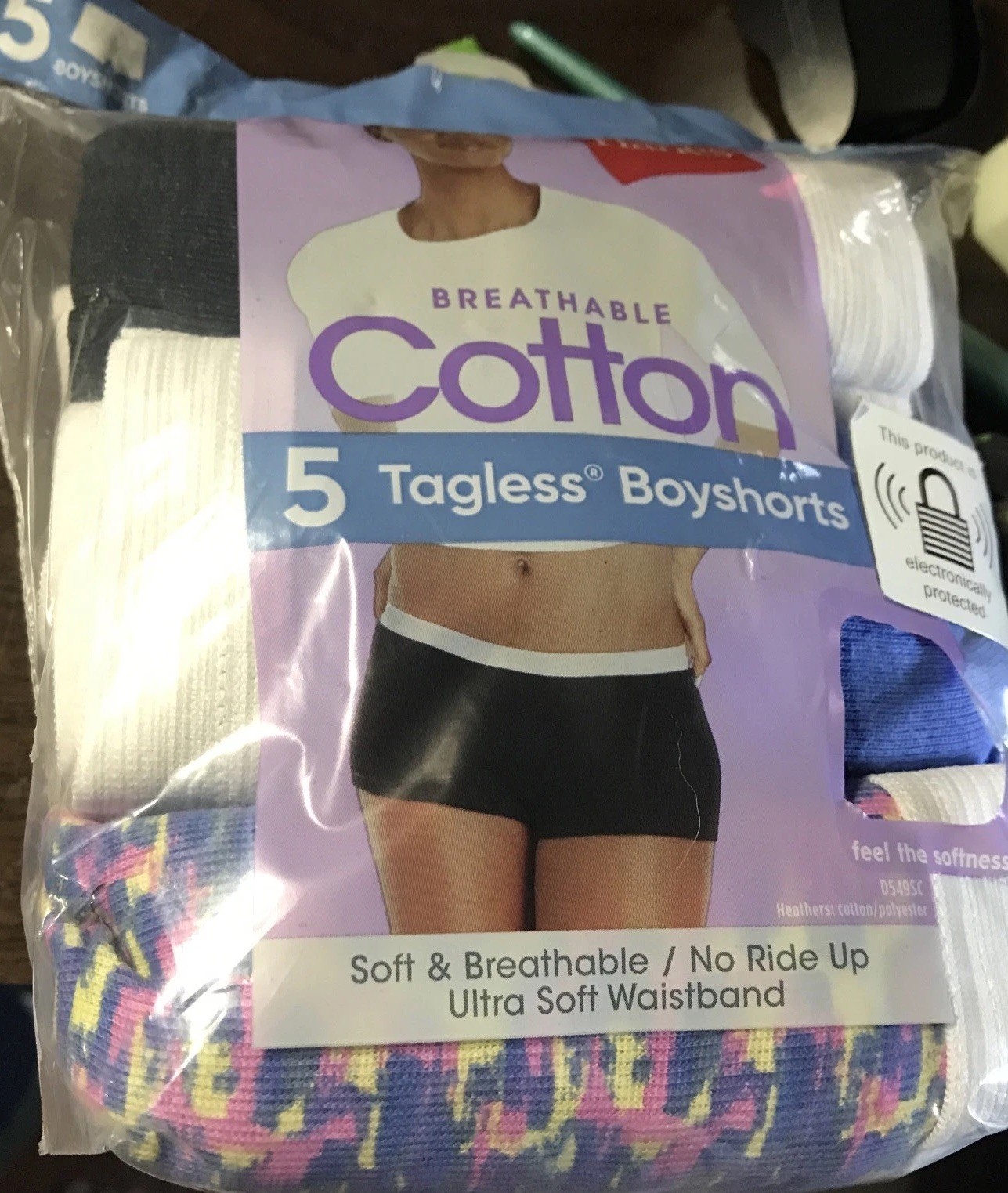 Hanes Women’s-size 8/XL 5 Tagless Boyshorts Breathable Cotton
