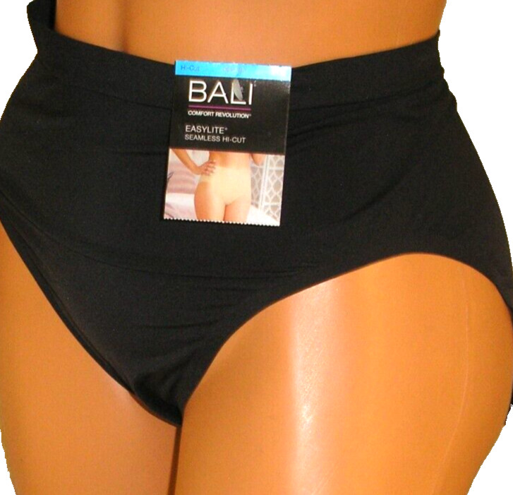 Panties Lingerie Bali Easylite Seamless Black Hi Cut Size 9 2X Adult Gift
