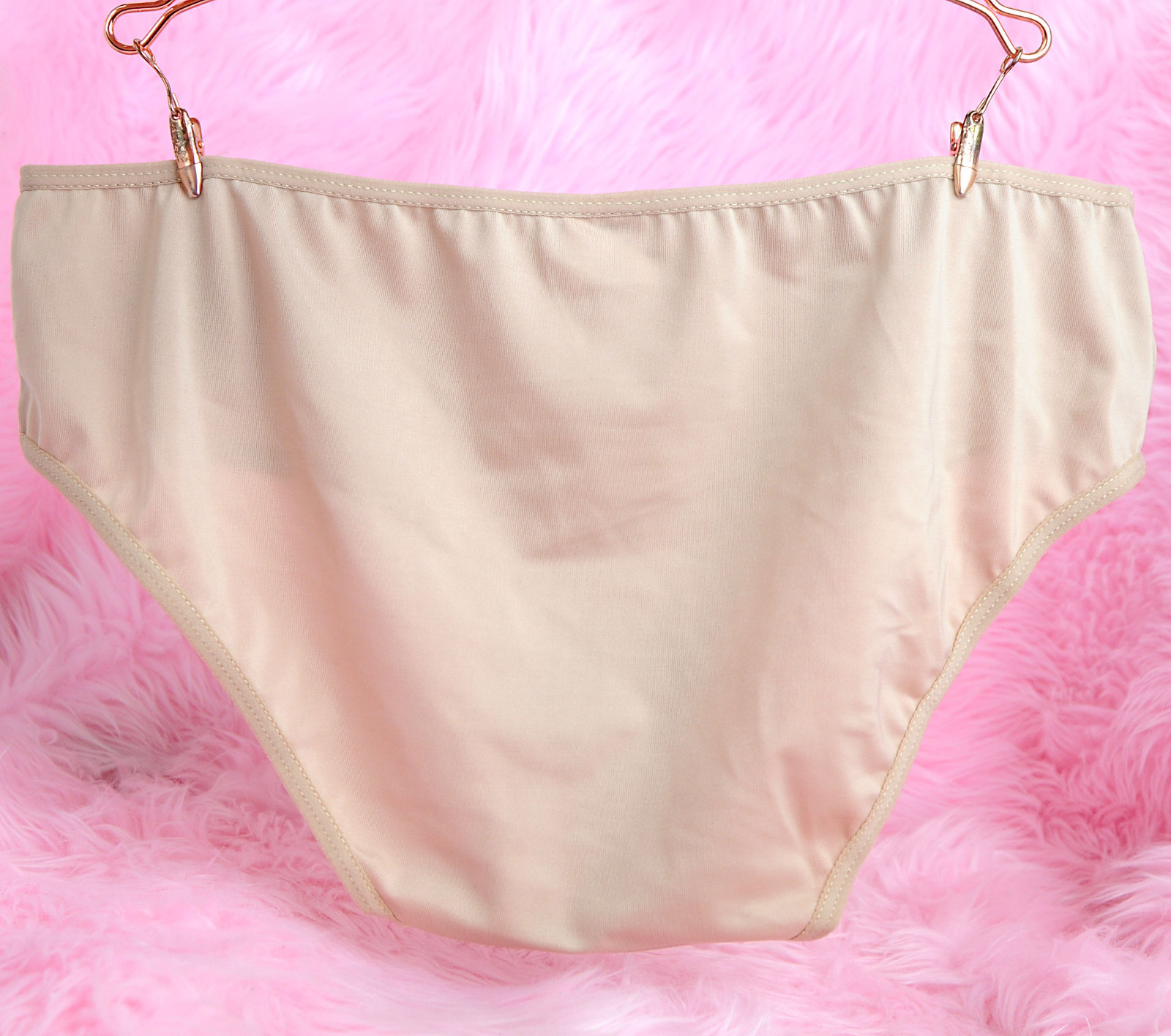 VIP BEIGE lacy Polka Dot or Solid sexy soft sissy HIPSTER panties sz S M L XL
