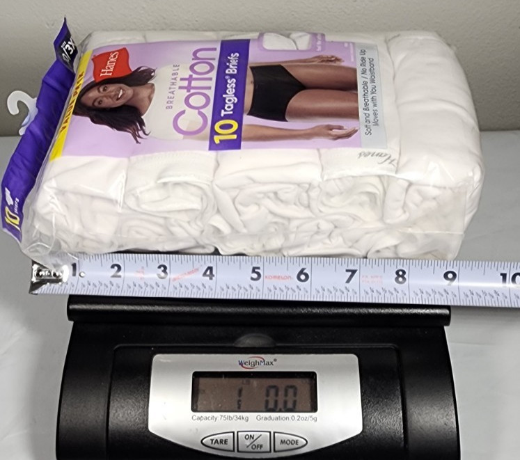 Hanes Breathable Cotton Valu Pak 10 Tagless Briefs Size 10/3XL Preshrunk Cotton