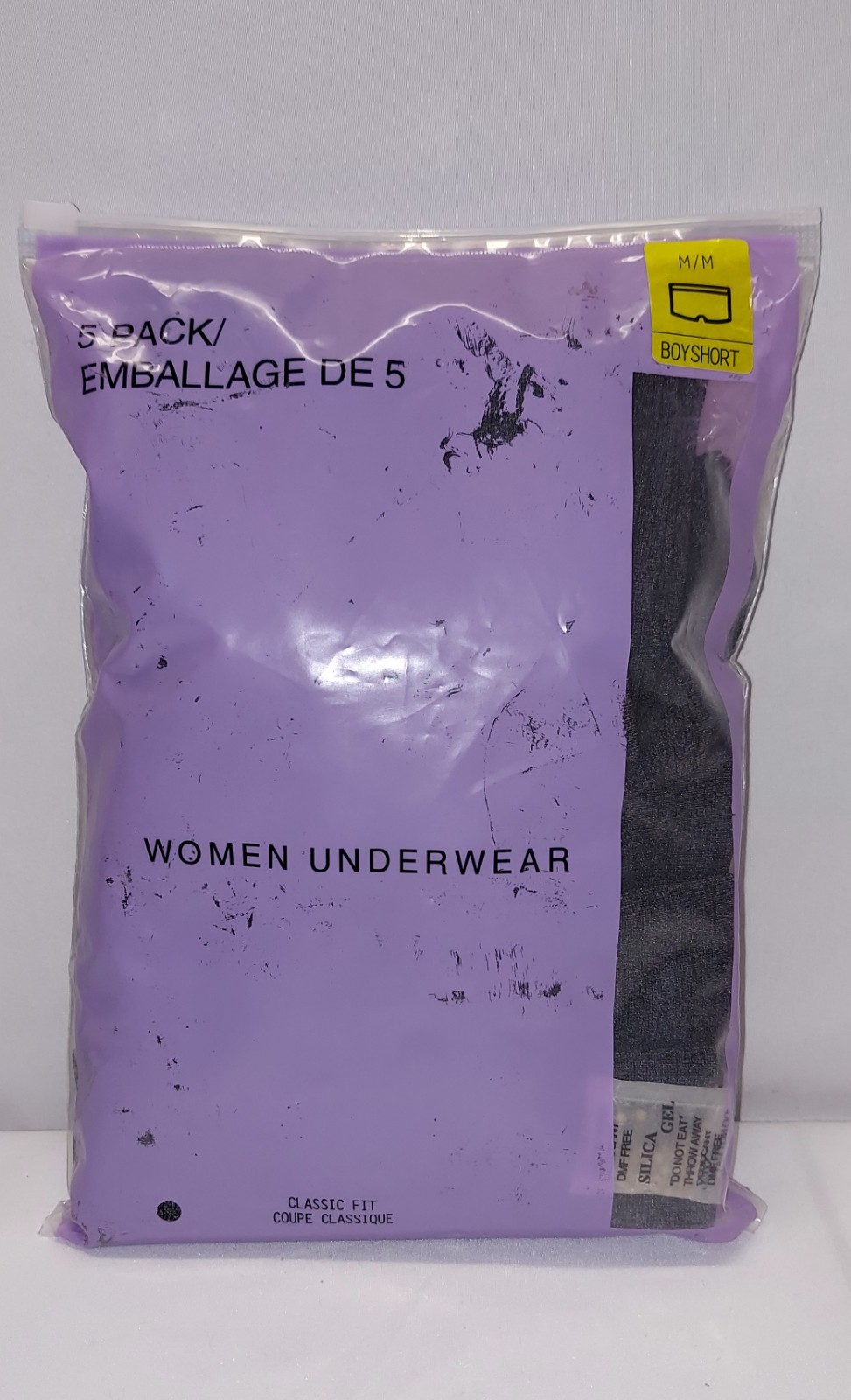 RUXIA Women’s Boyshort Underwear Panties 5 Pack Stretch Nylon Medium