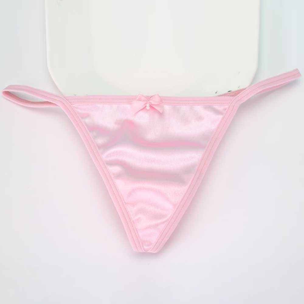 Womens Silky Satin G-String Bikini Thongs Panties T-back Sexy-Underwear M-XXL