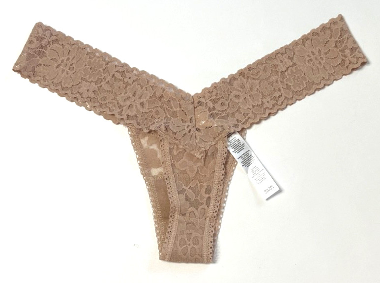 Hanky Panky ONE SIZE Daily Lace Thong Panty NWOT Chai