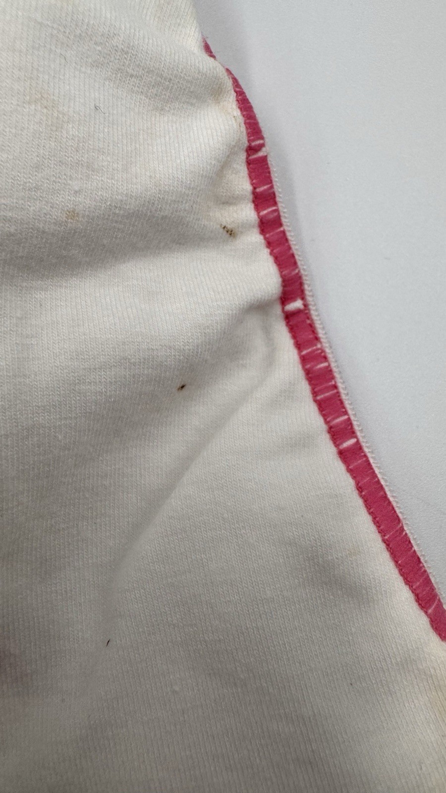 Victorias Secret 1999 White Hi Cut Brief Pink Hearts Trim VS Catalog Package XL